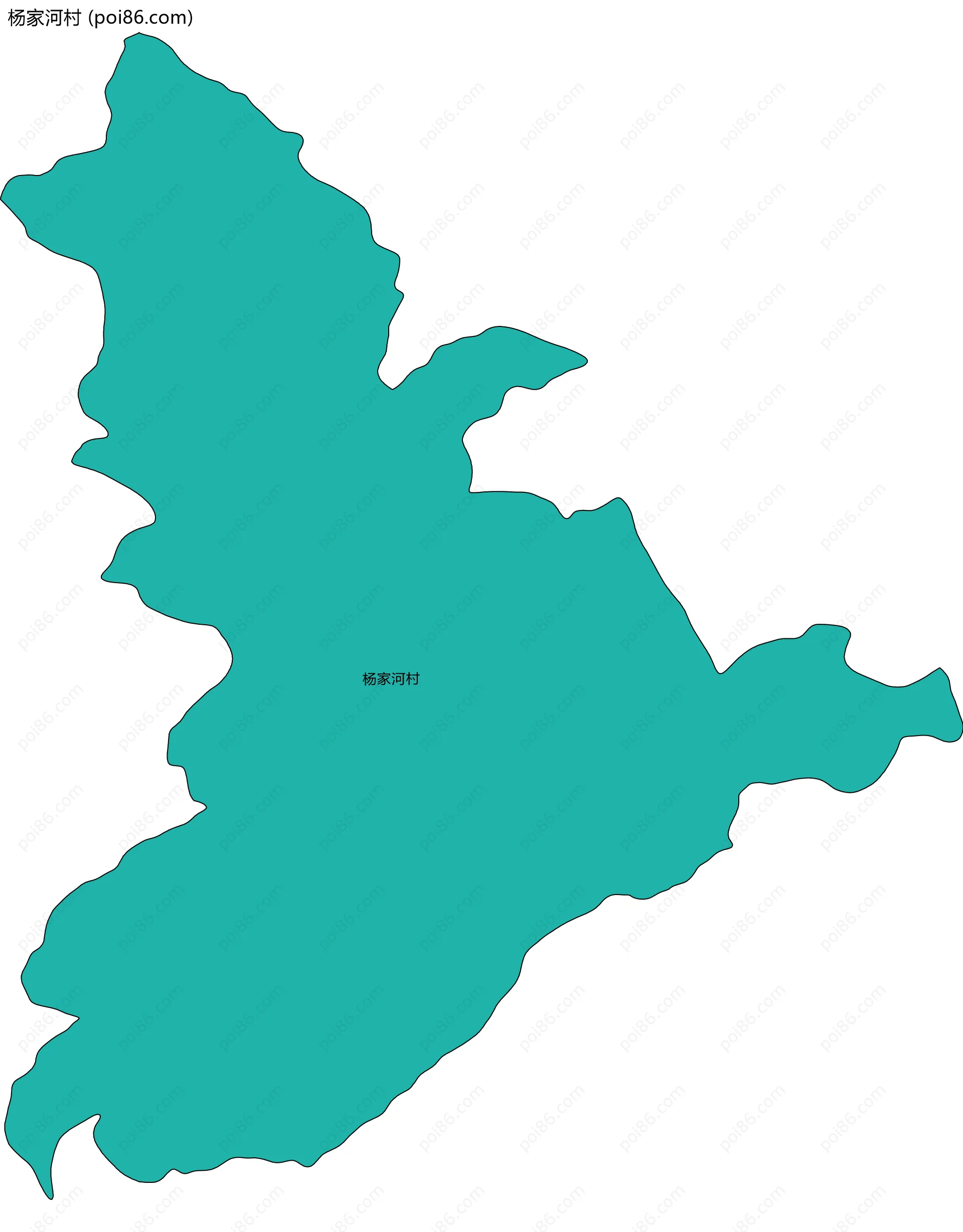 杨家河村边界地图