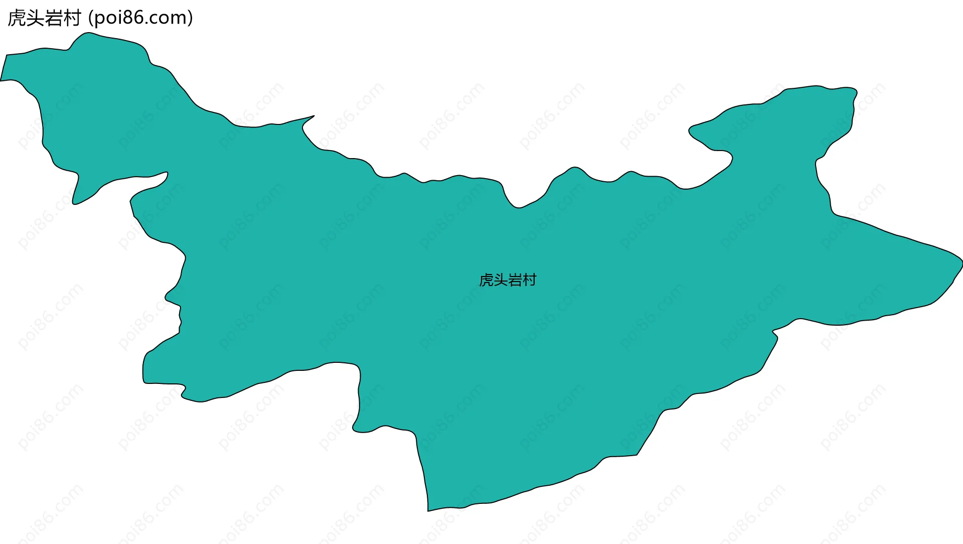 虎头岩村边界地图