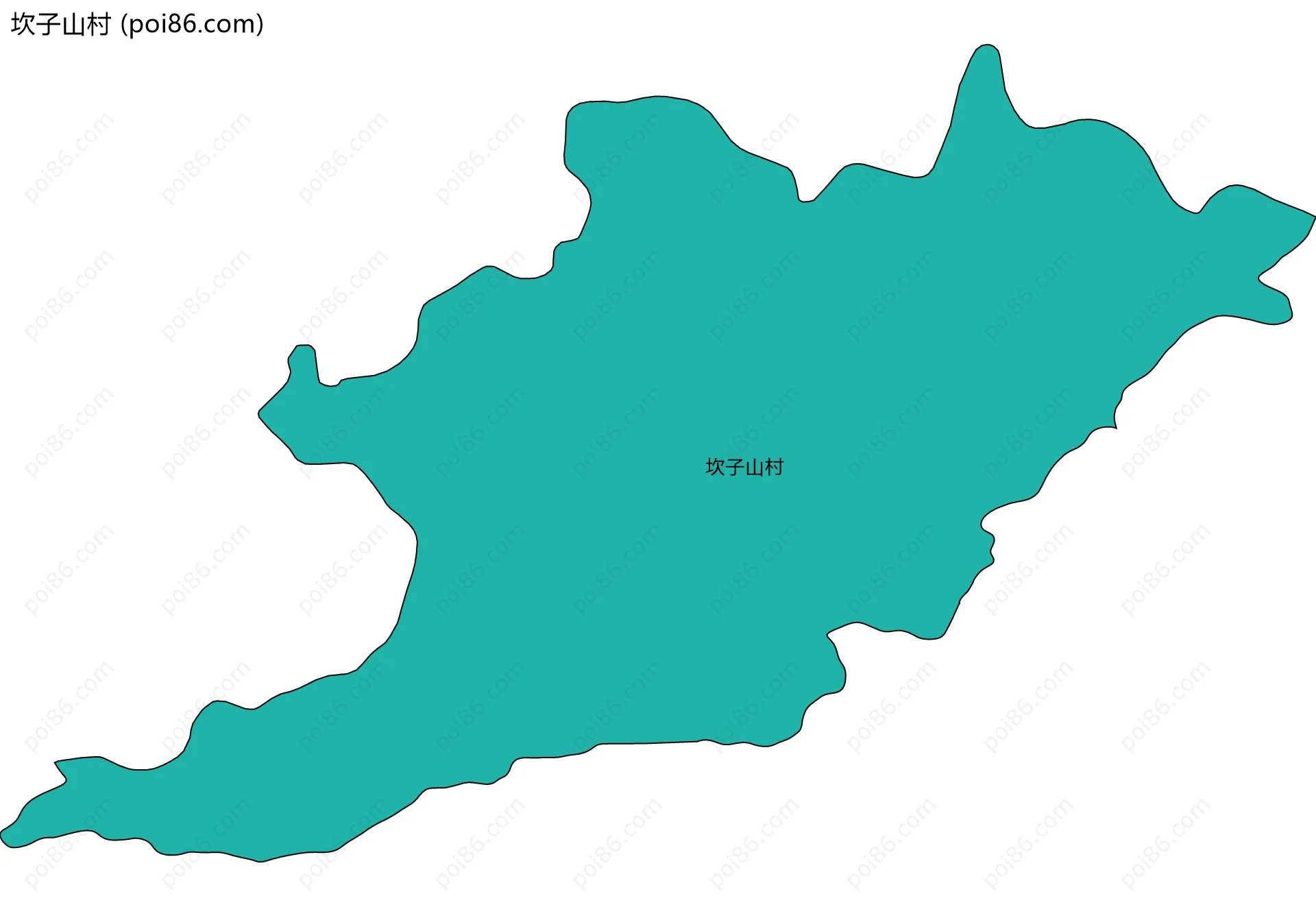 坎子山村边界地图