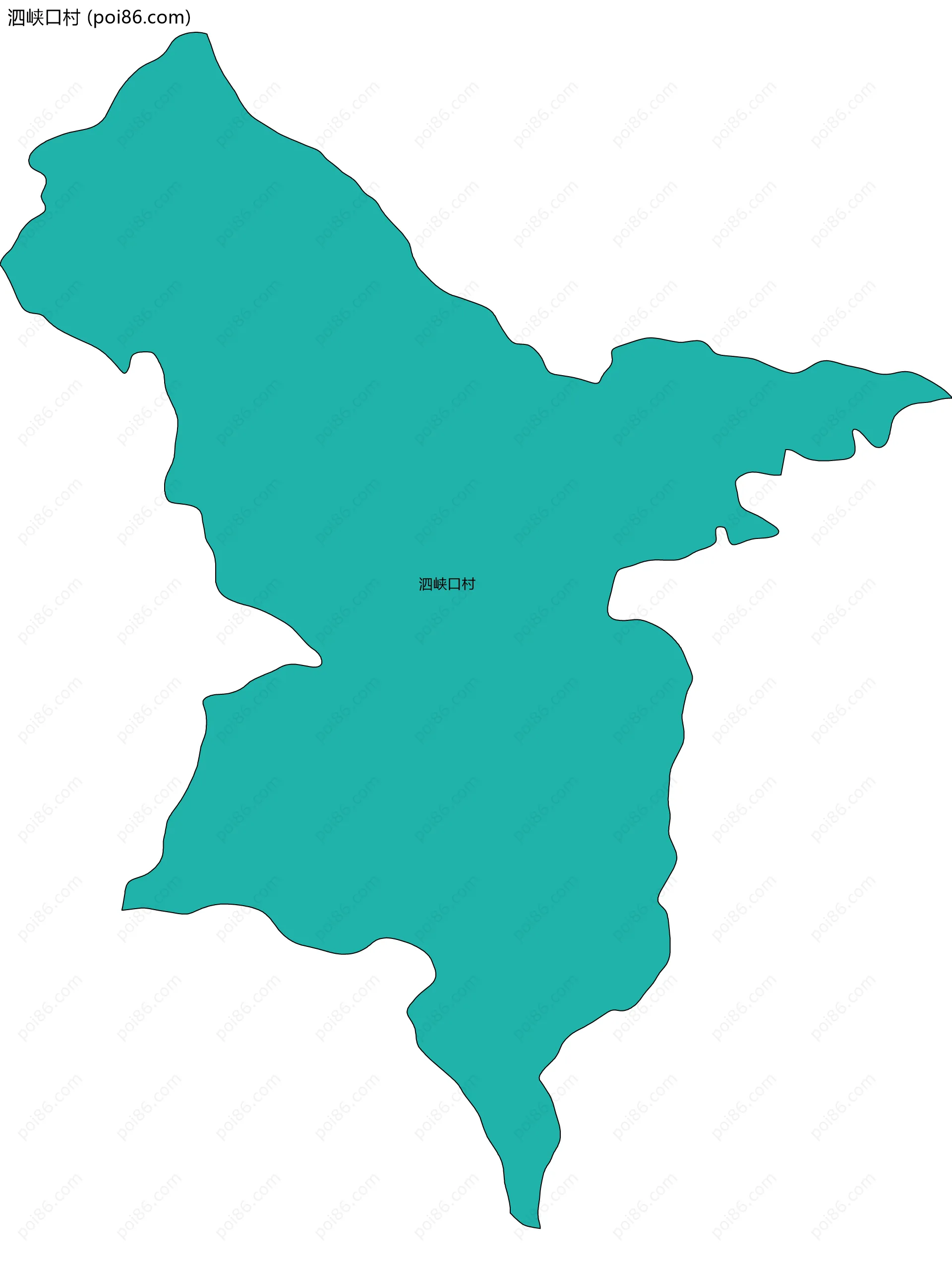泗峡口村边界地图