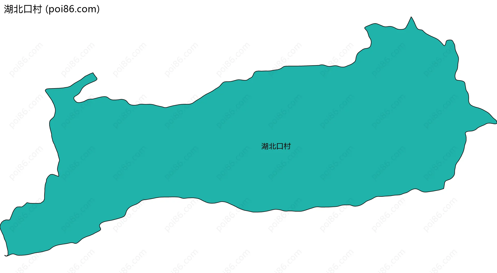 湖北口村边界地图