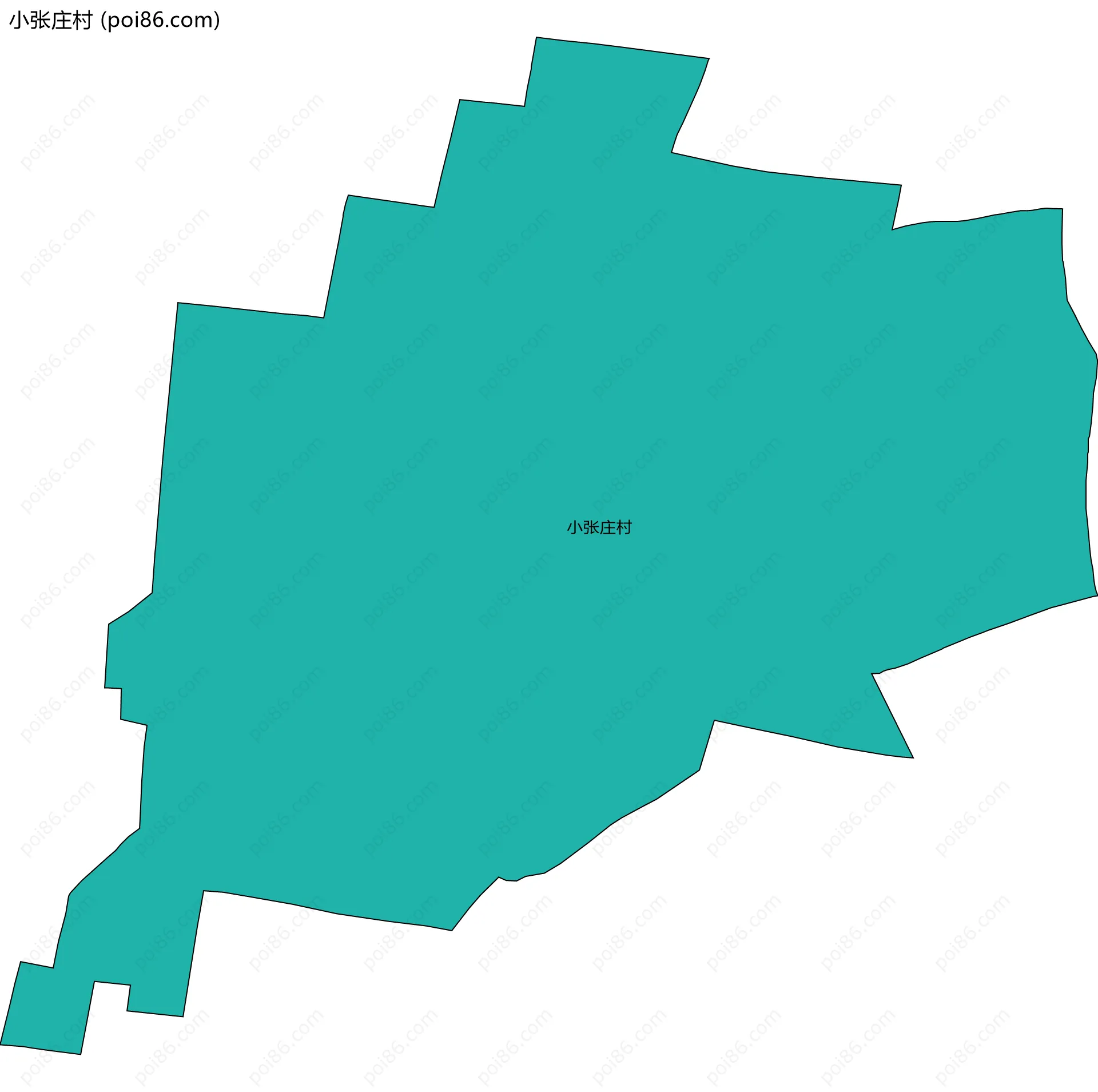小张庄村边界地图