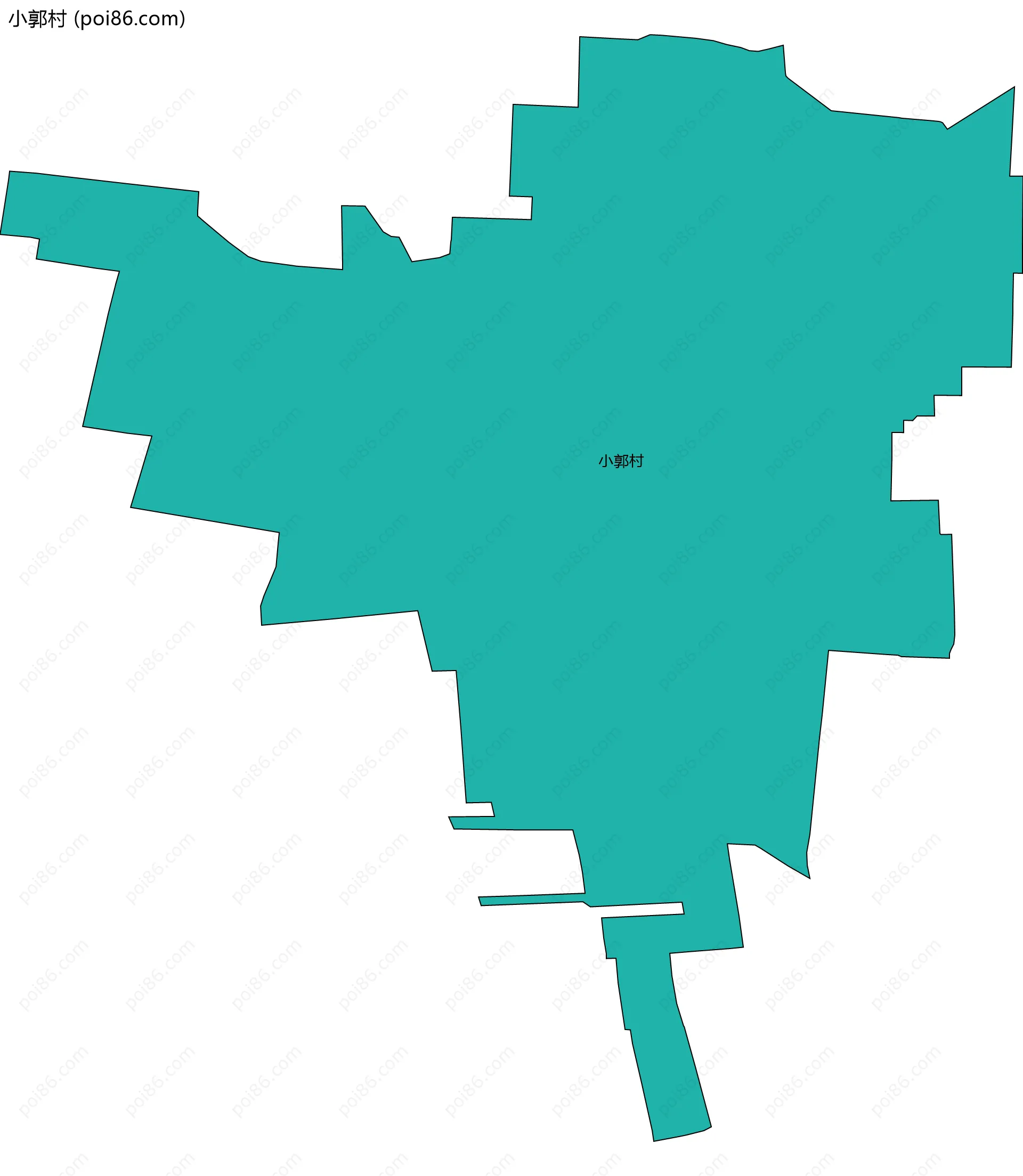 小郭村边界地图