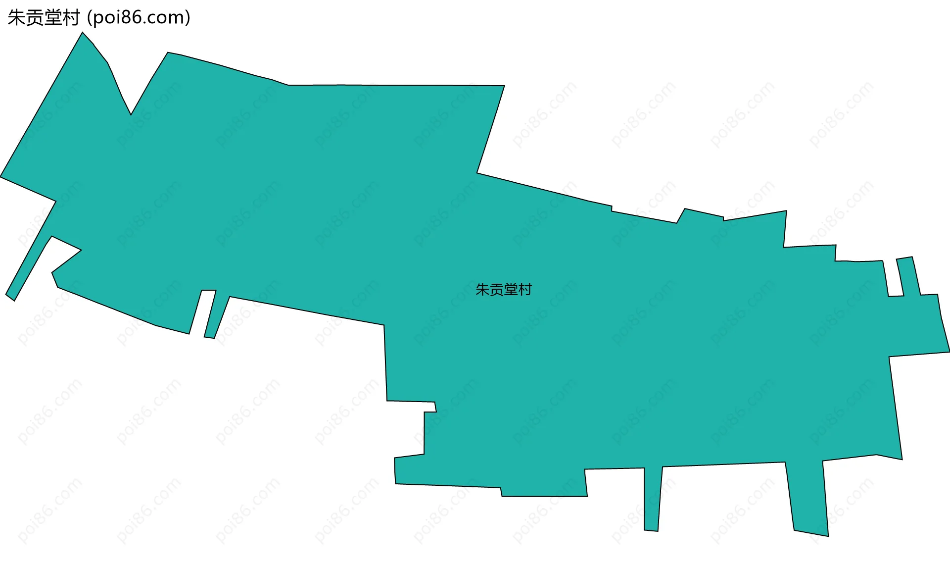 朱贡堂村边界地图