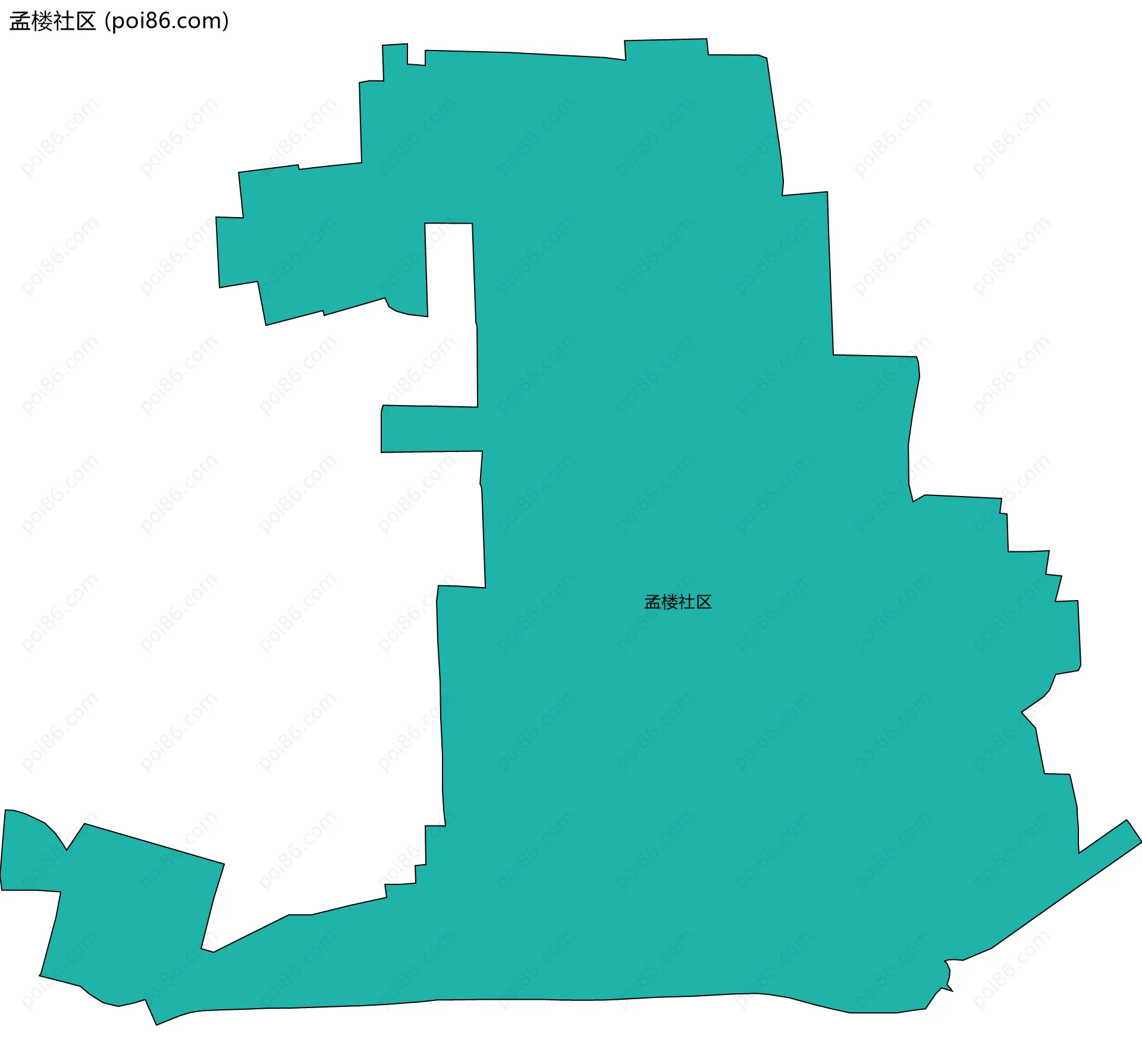 孟楼社区边界地图