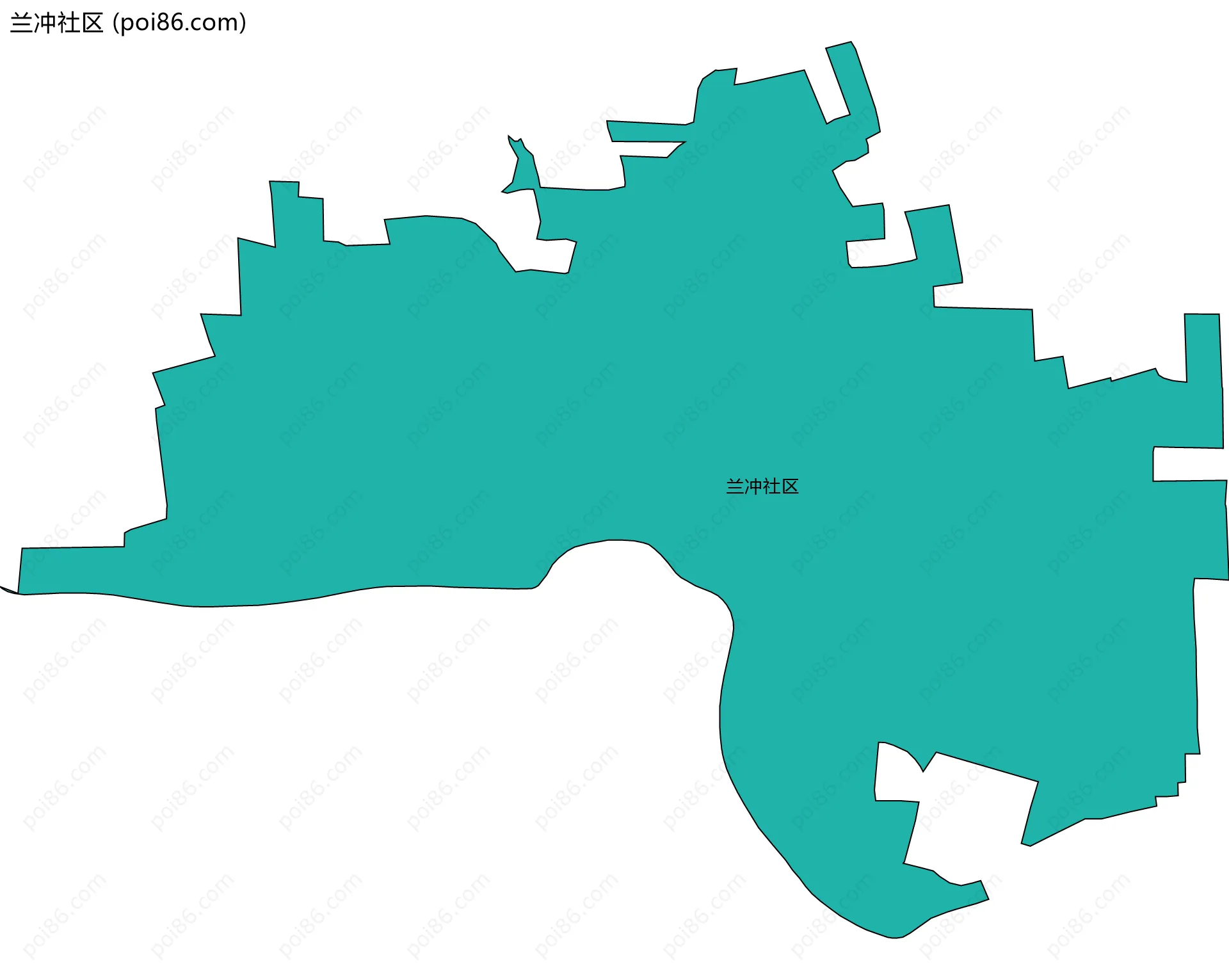 兰冲社区边界地图