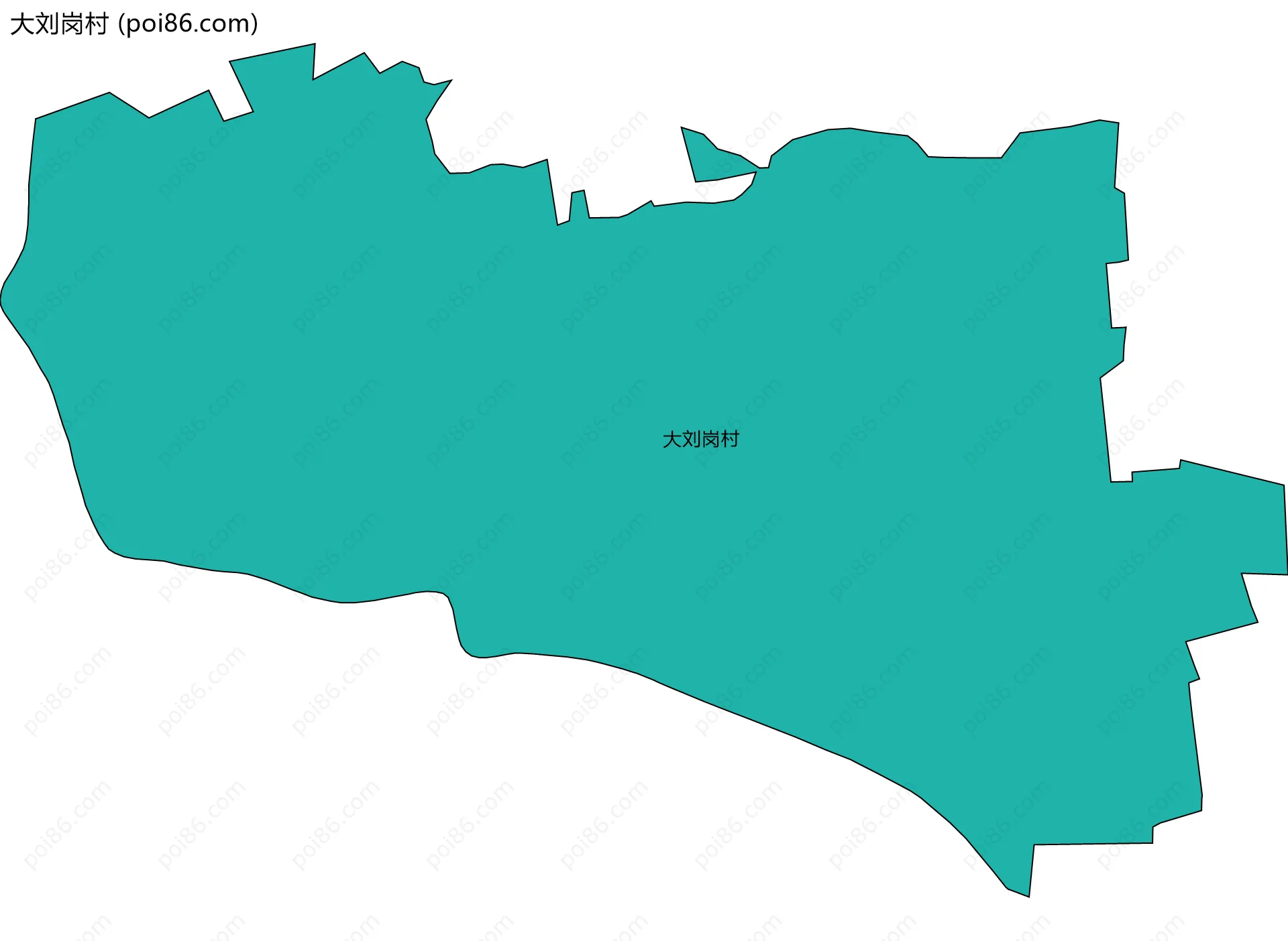 大刘岗村边界地图