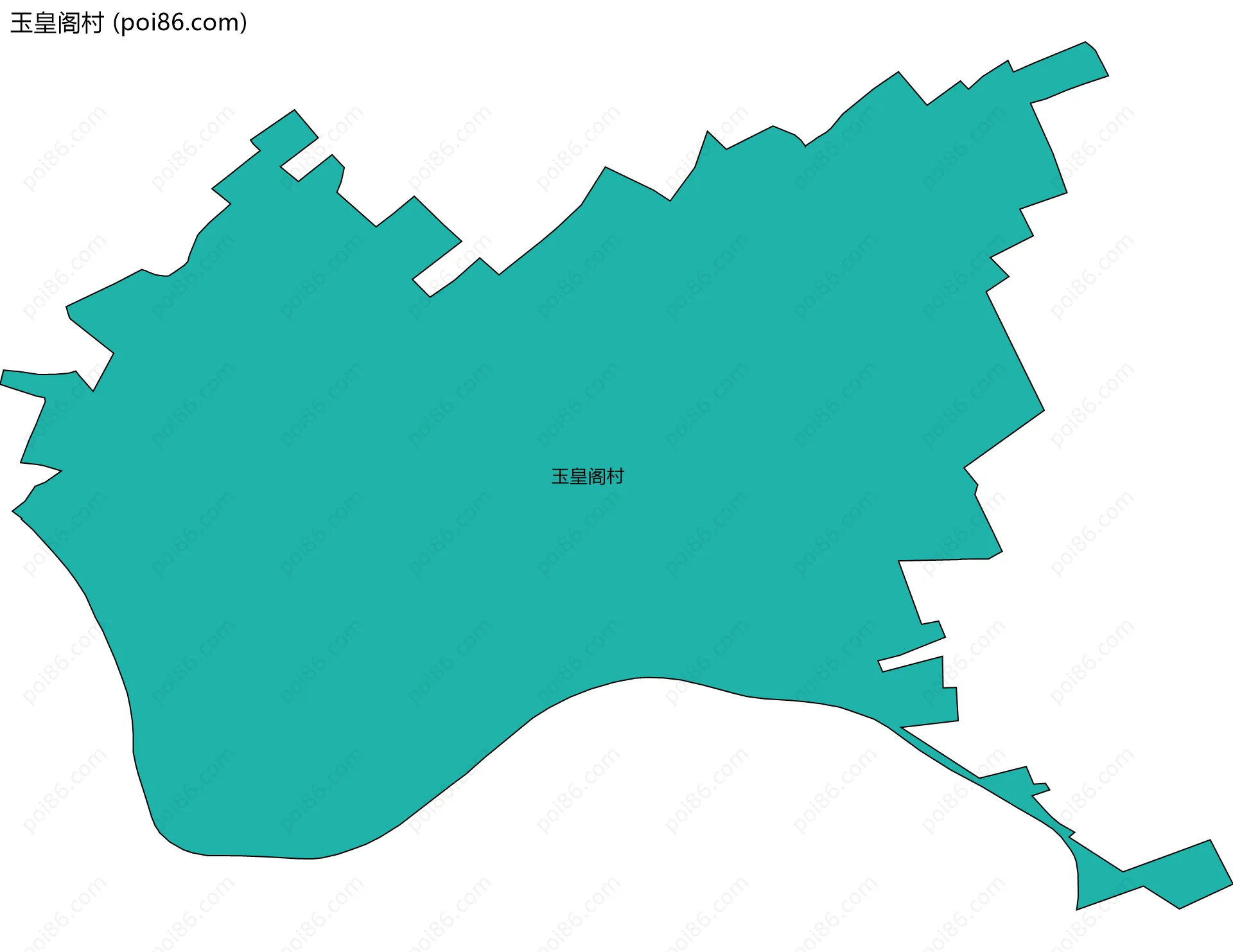 玉皇阁村边界地图