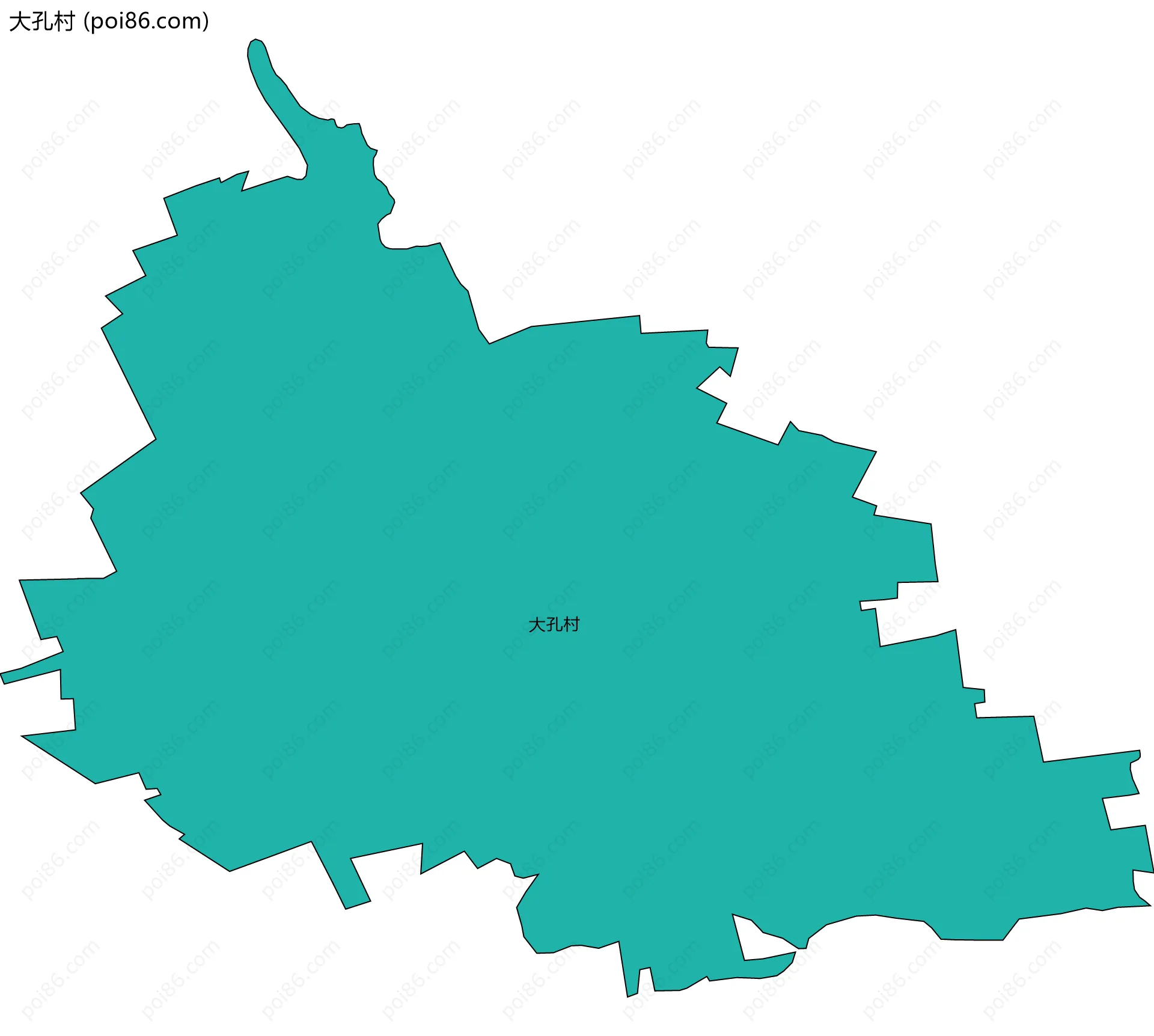 大孔村边界地图