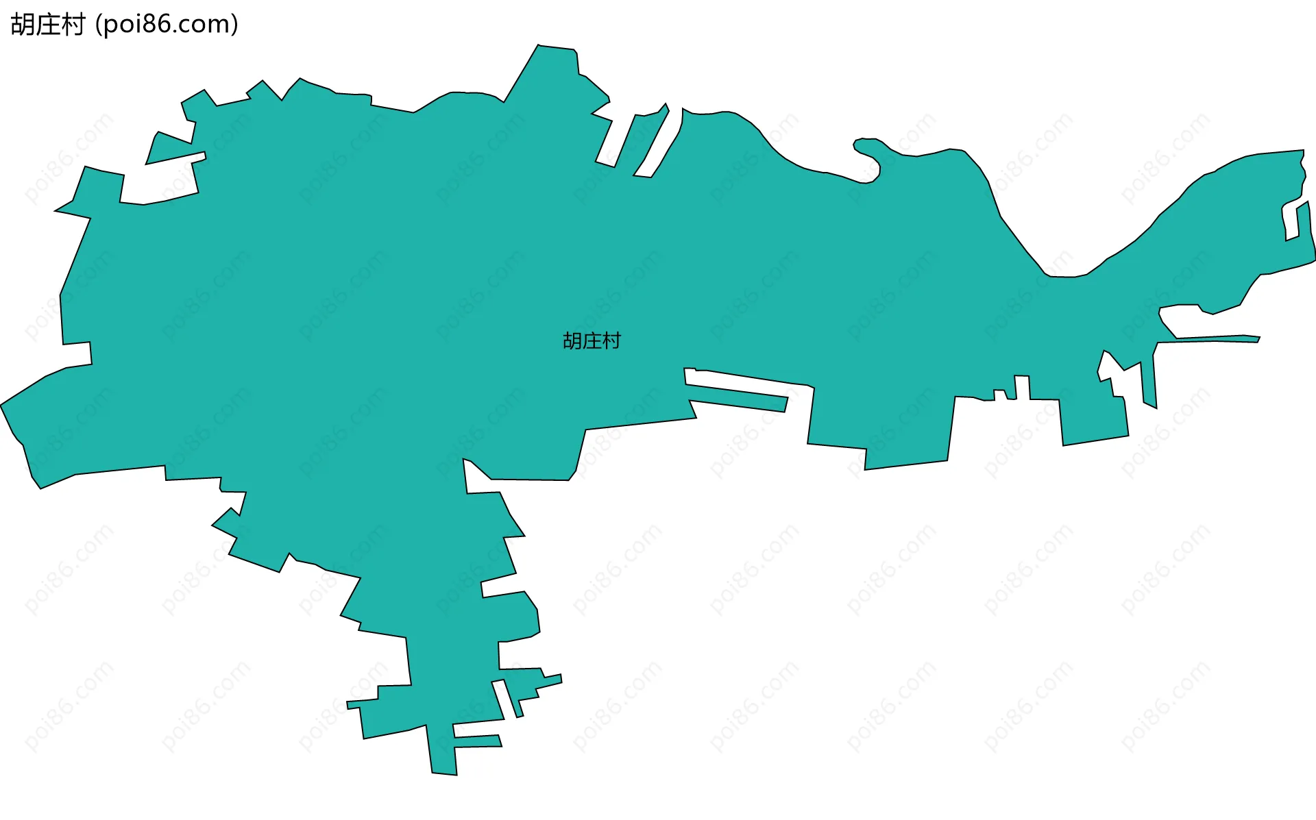 胡庄村边界地图