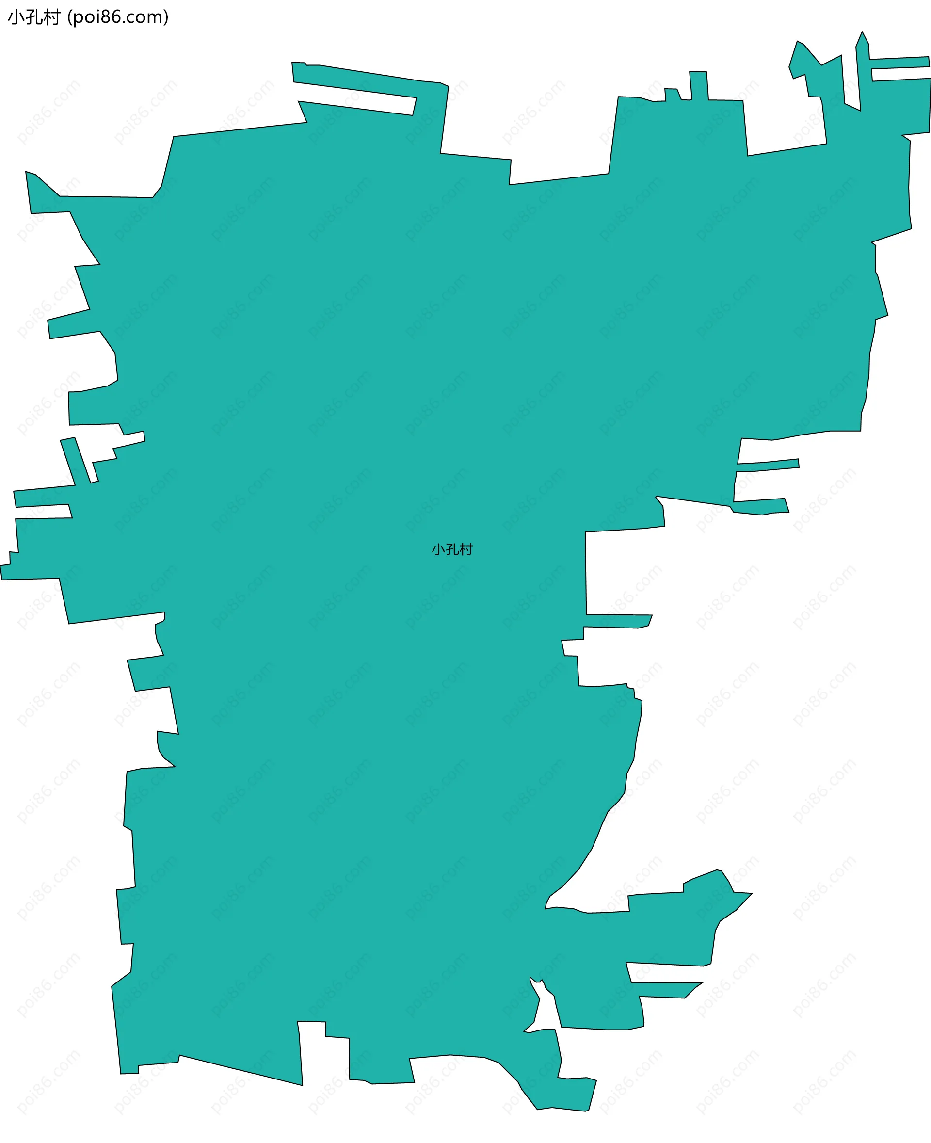 小孔村边界地图