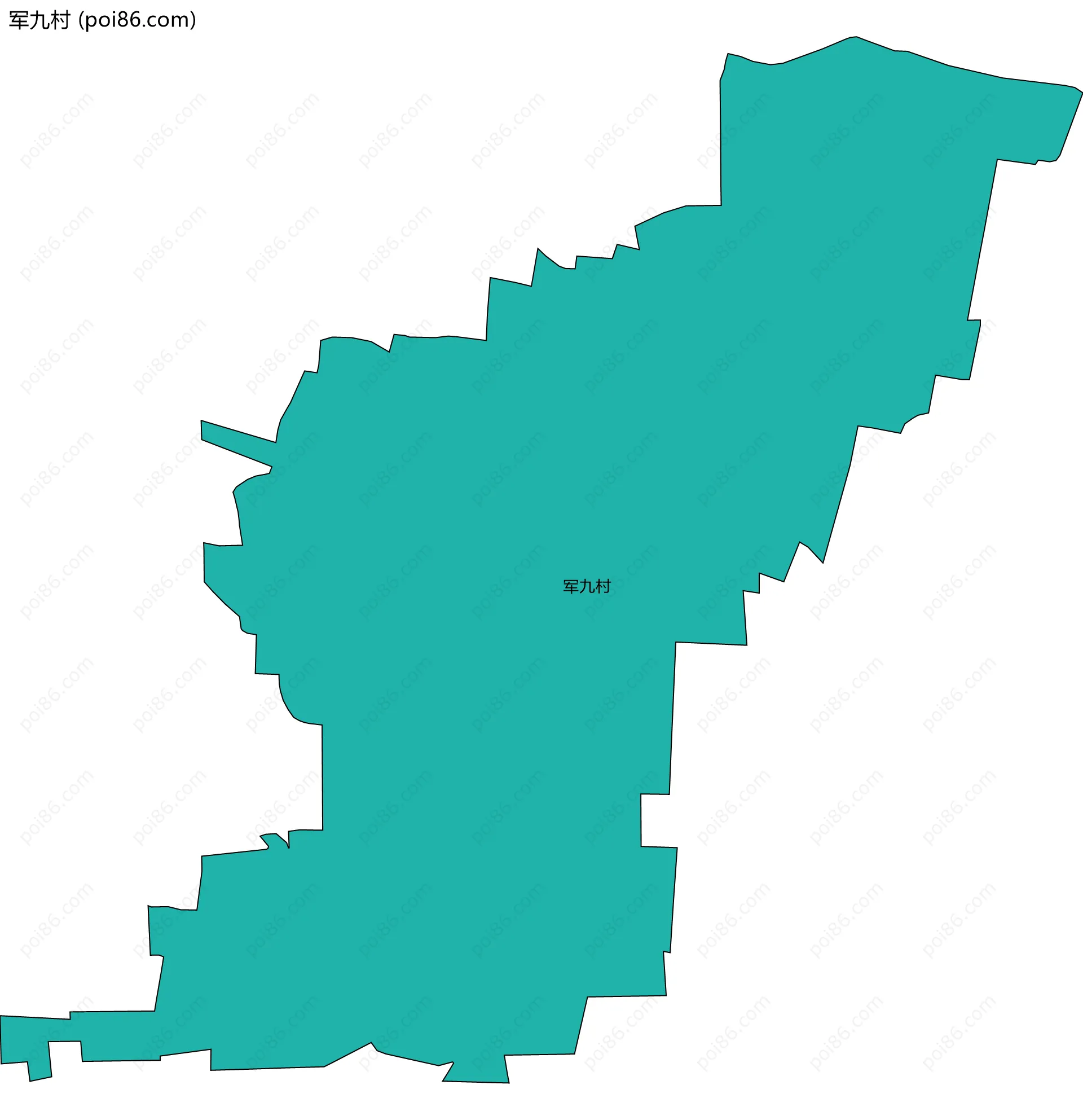 军九村边界地图