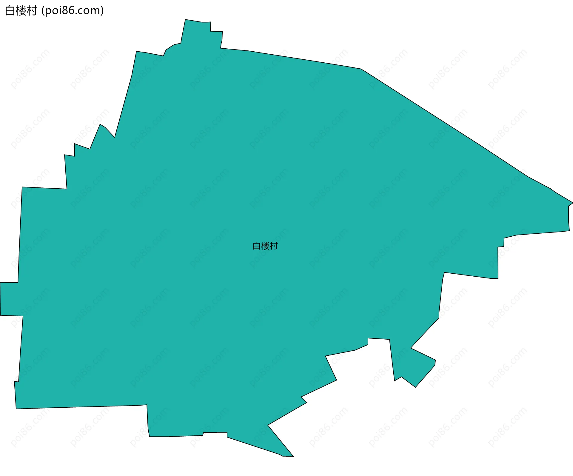 白楼村边界地图