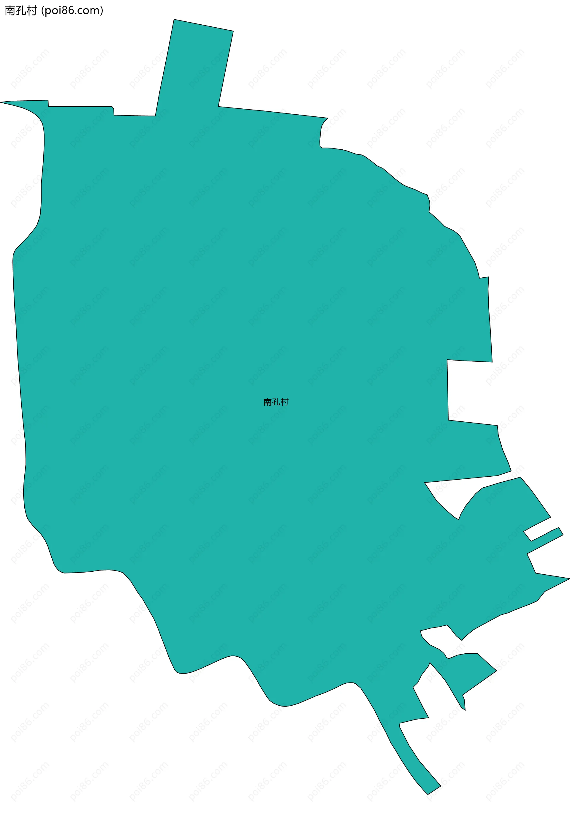 南孔村边界地图