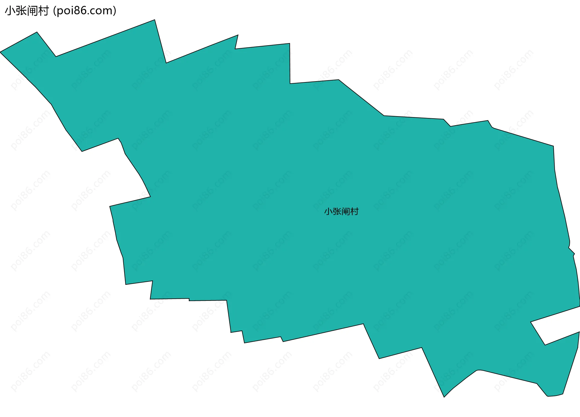 小张闸村边界地图