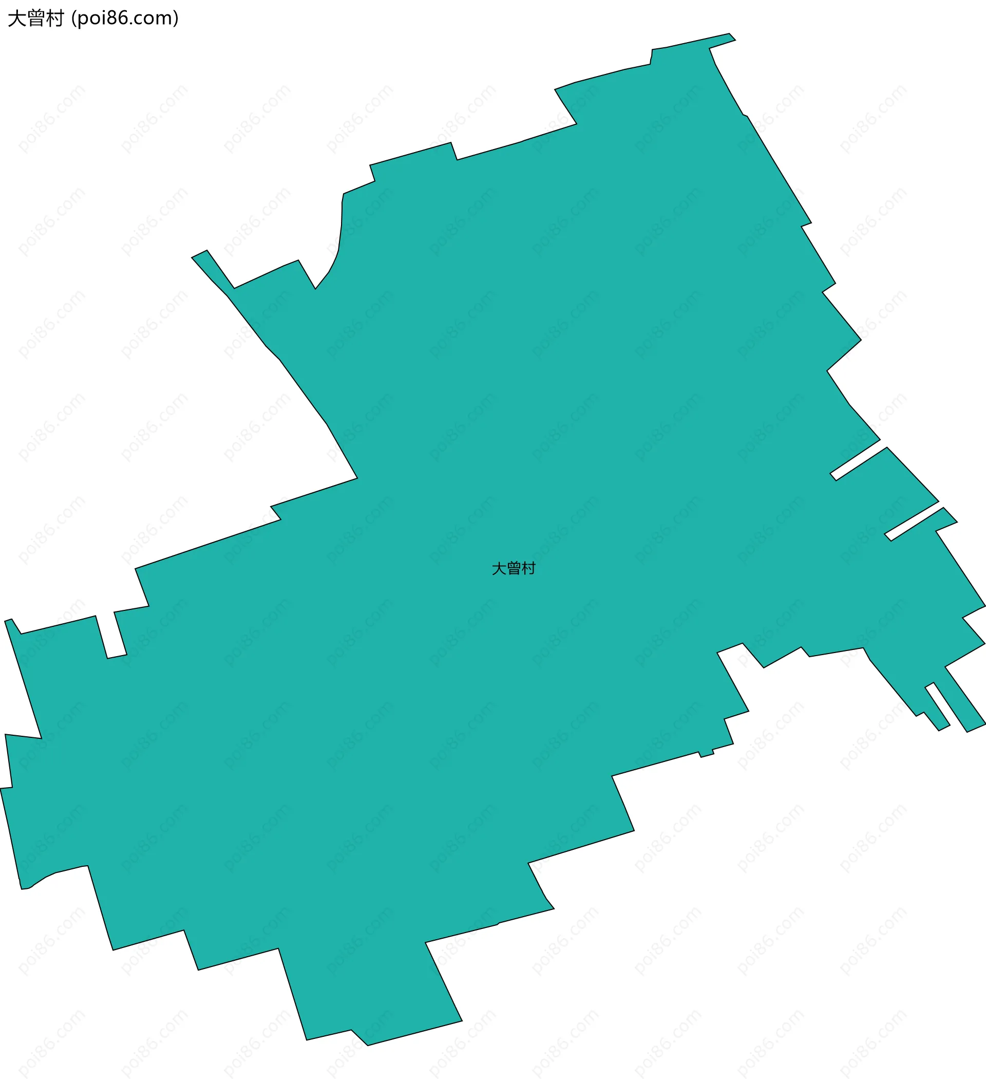 大曾村边界地图