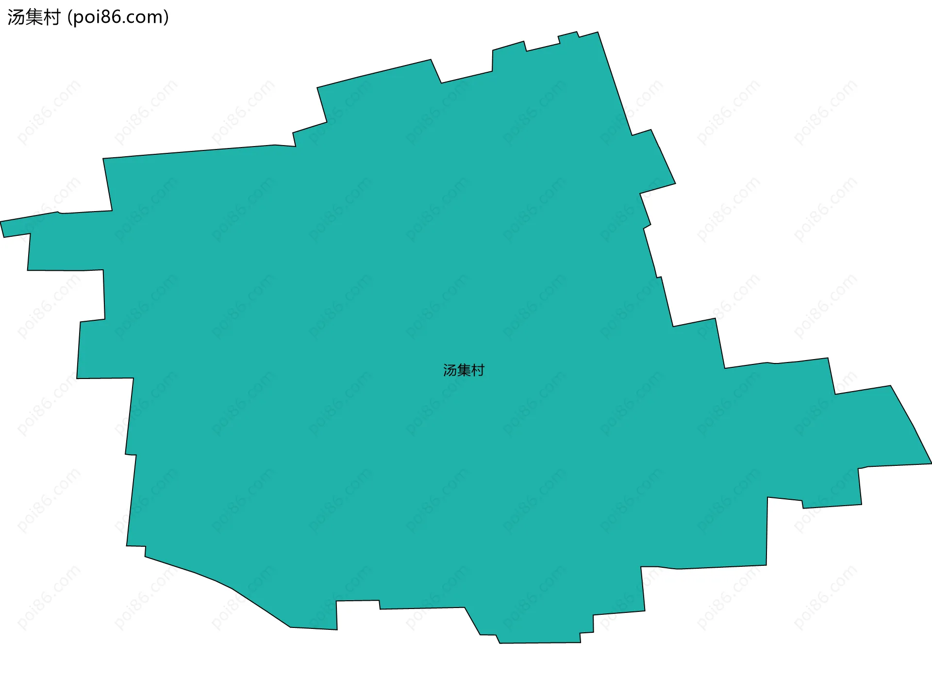 汤集村边界地图