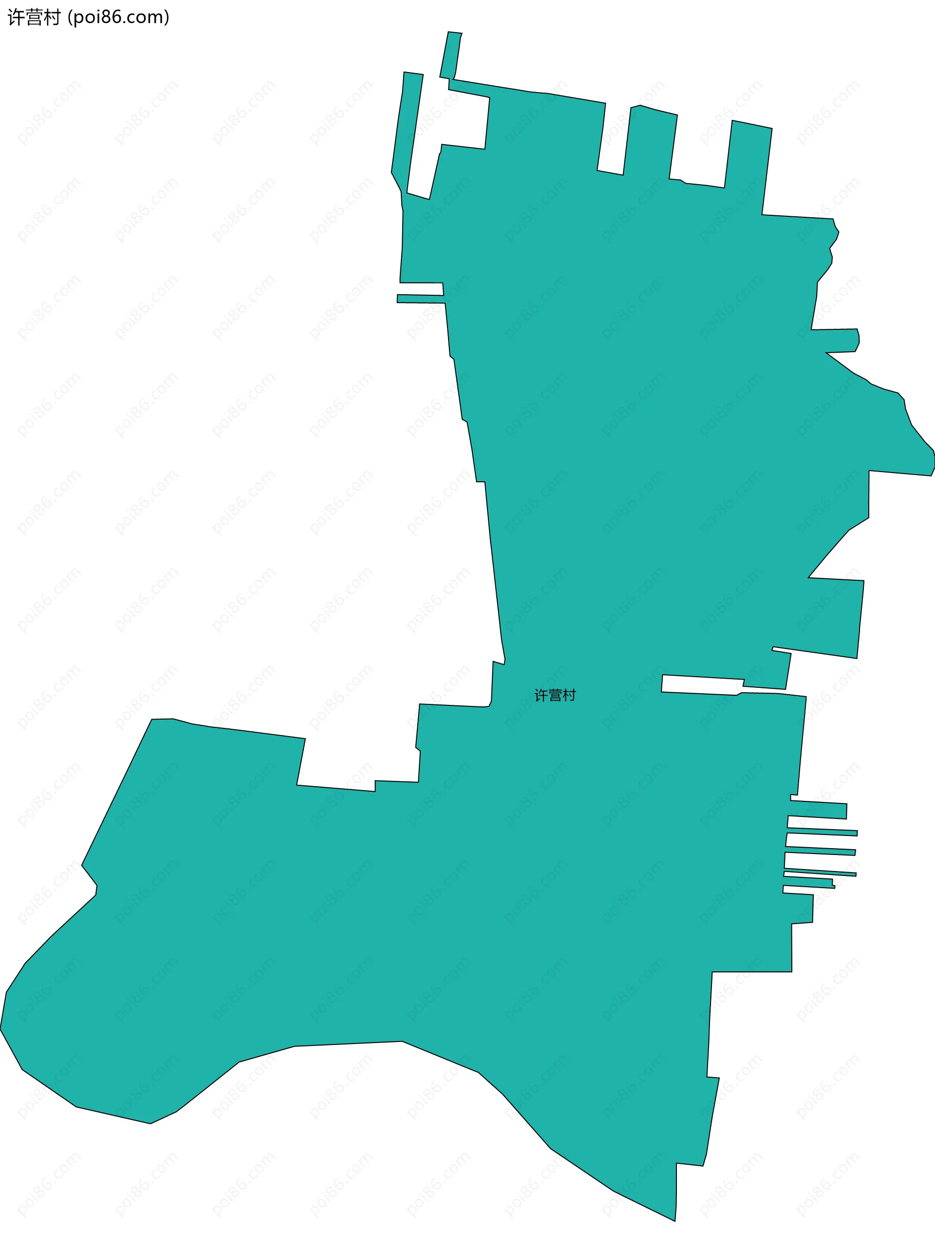 许营村边界地图