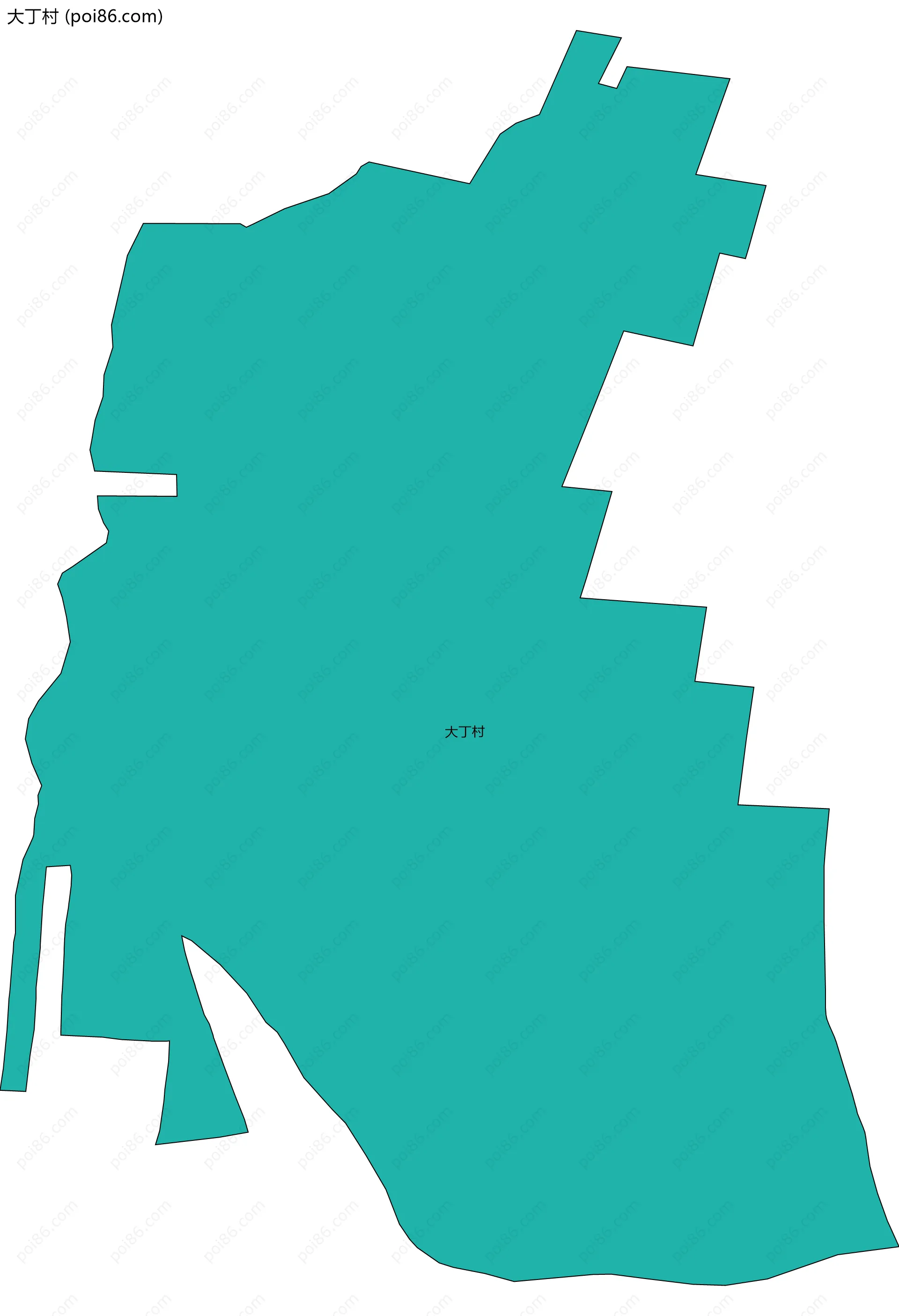 大丁村边界地图