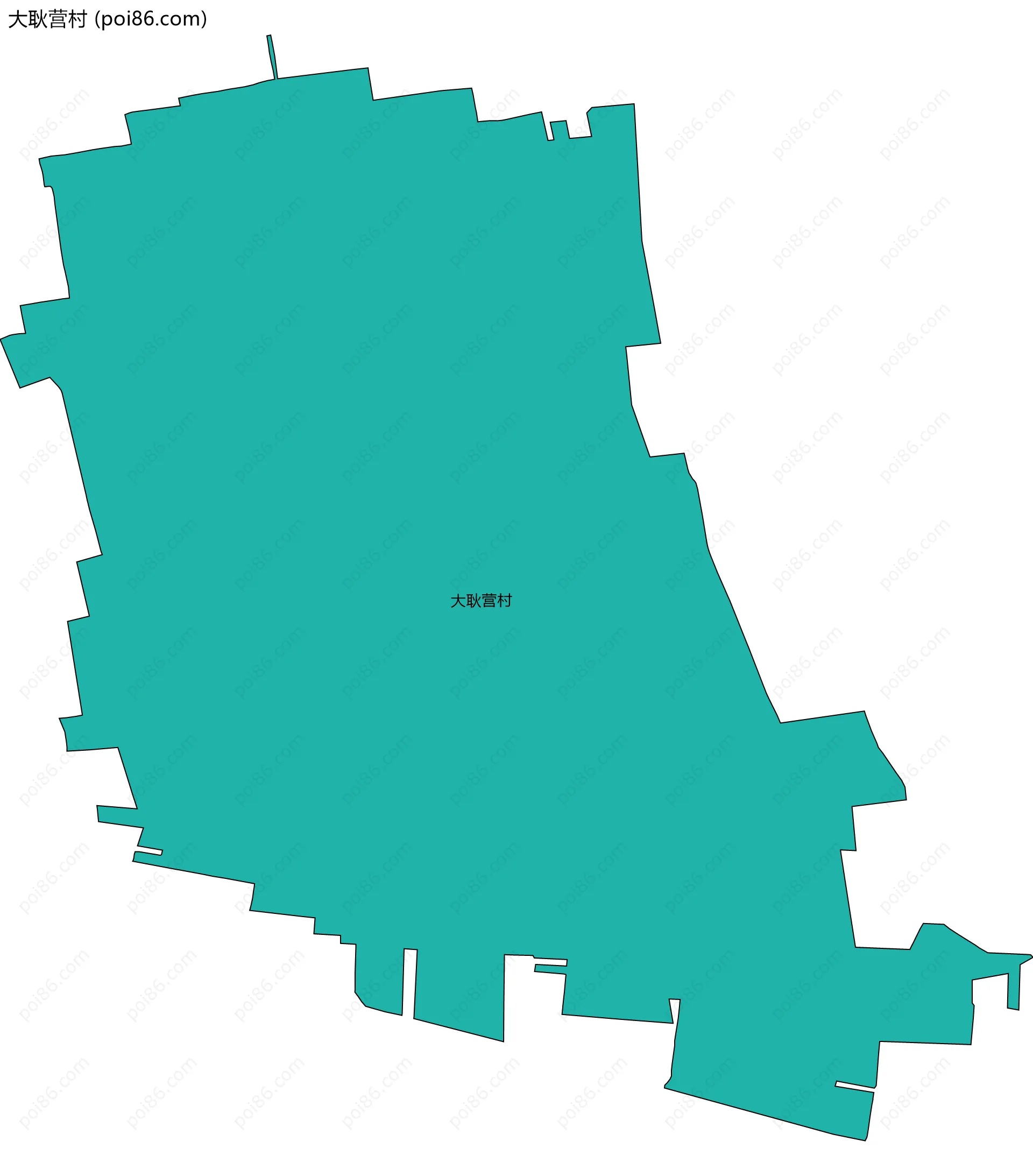 大耿营村边界地图