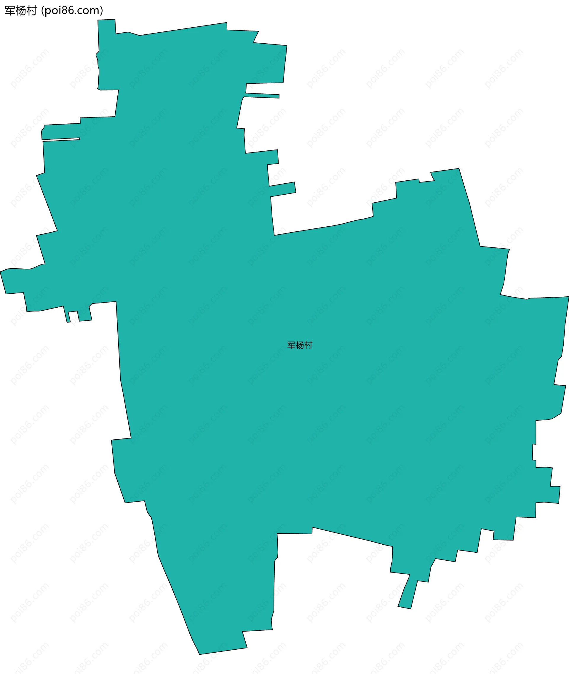 军杨村边界地图