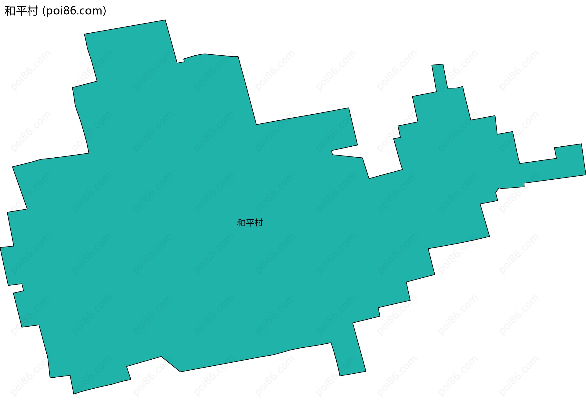 和平村边界地图