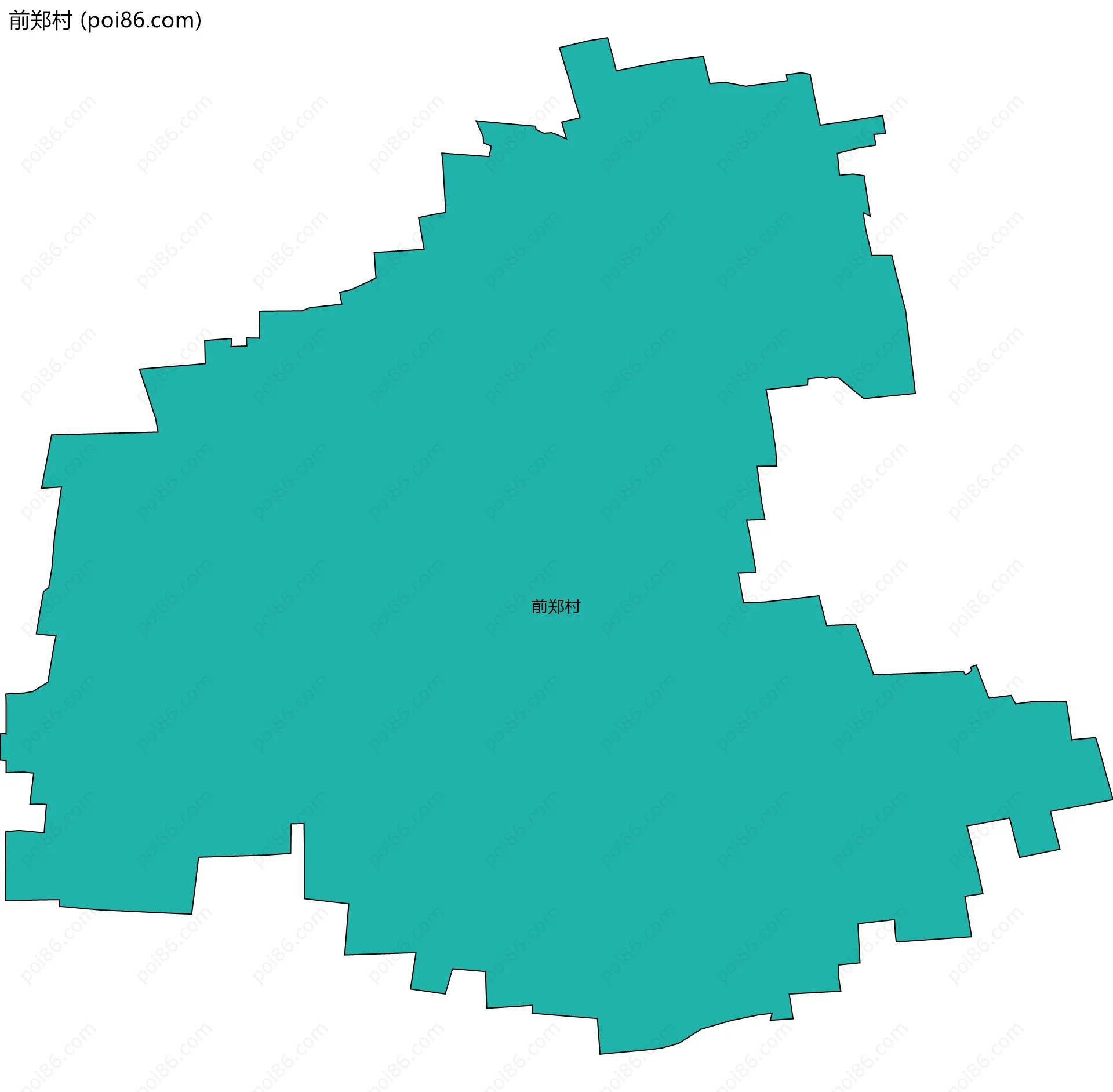 前郑村边界地图