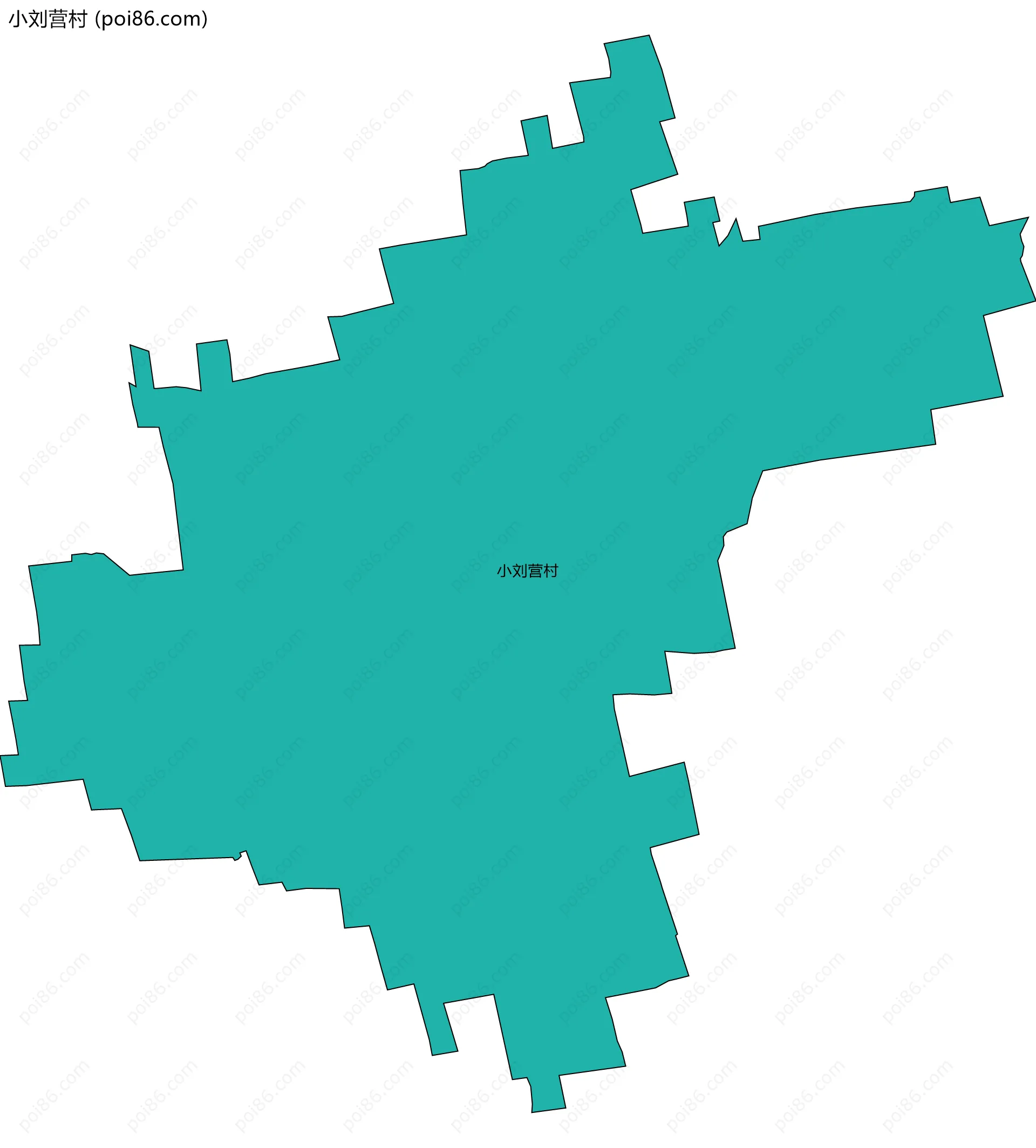 小刘营村边界地图