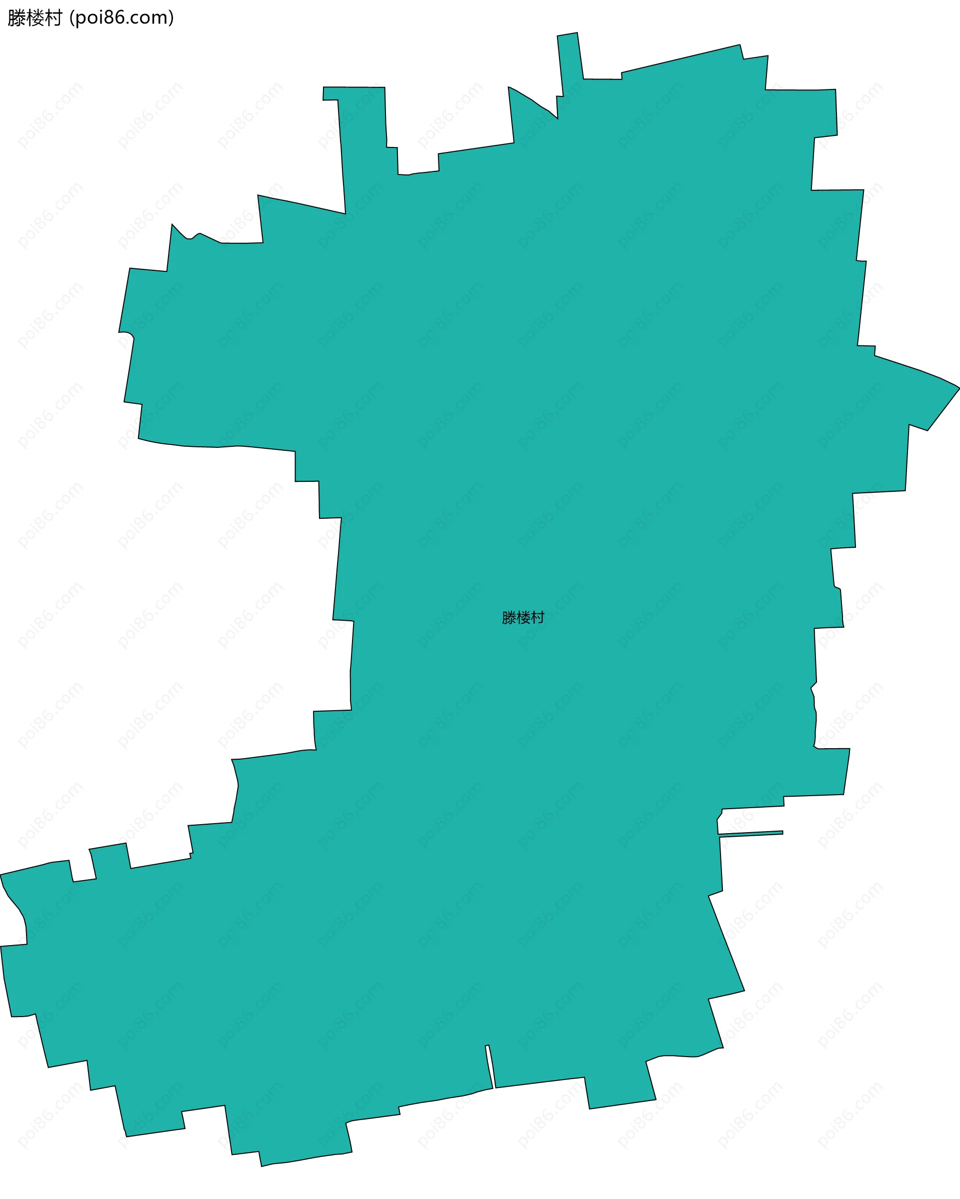 滕楼村边界地图