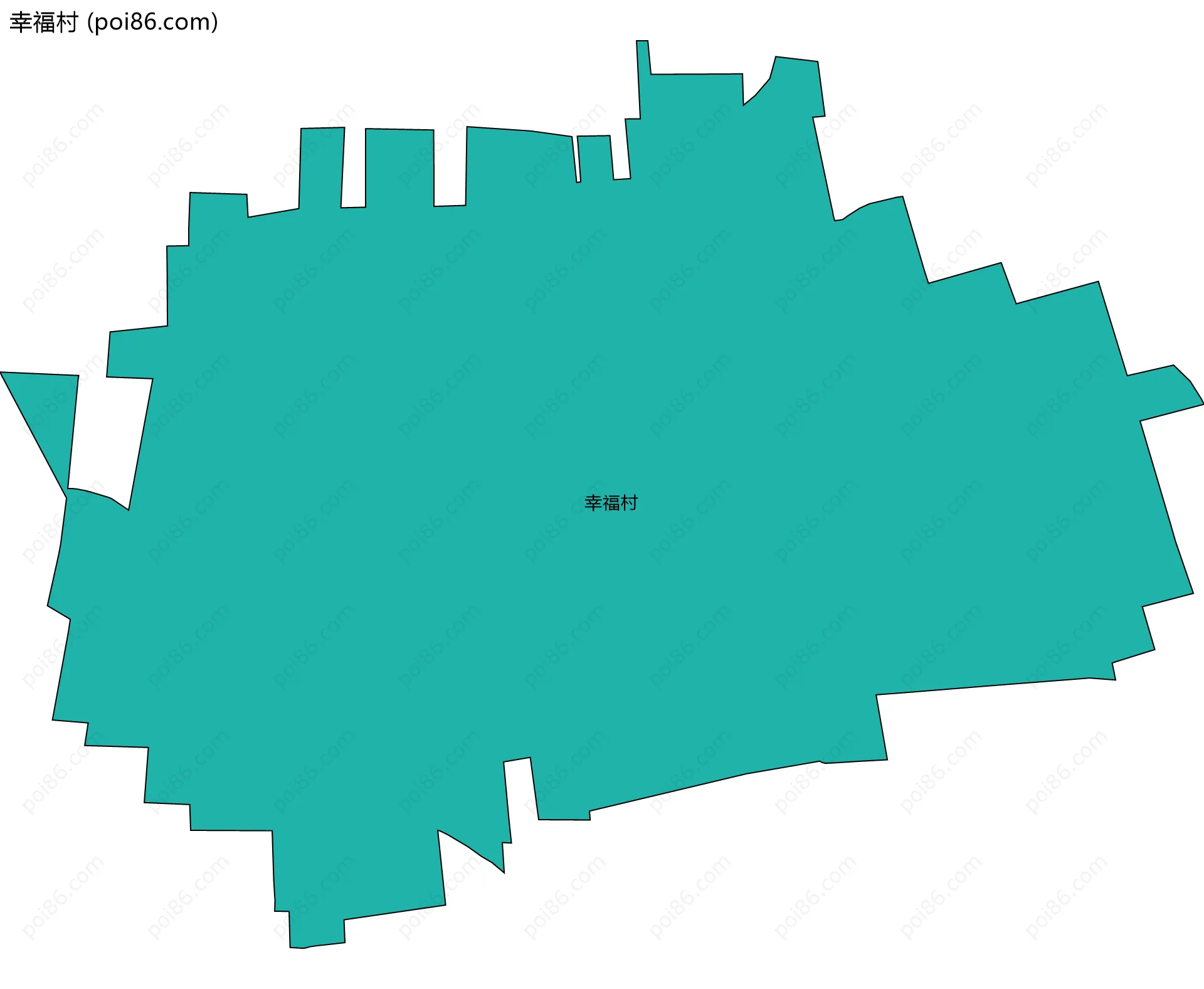 幸福村边界地图