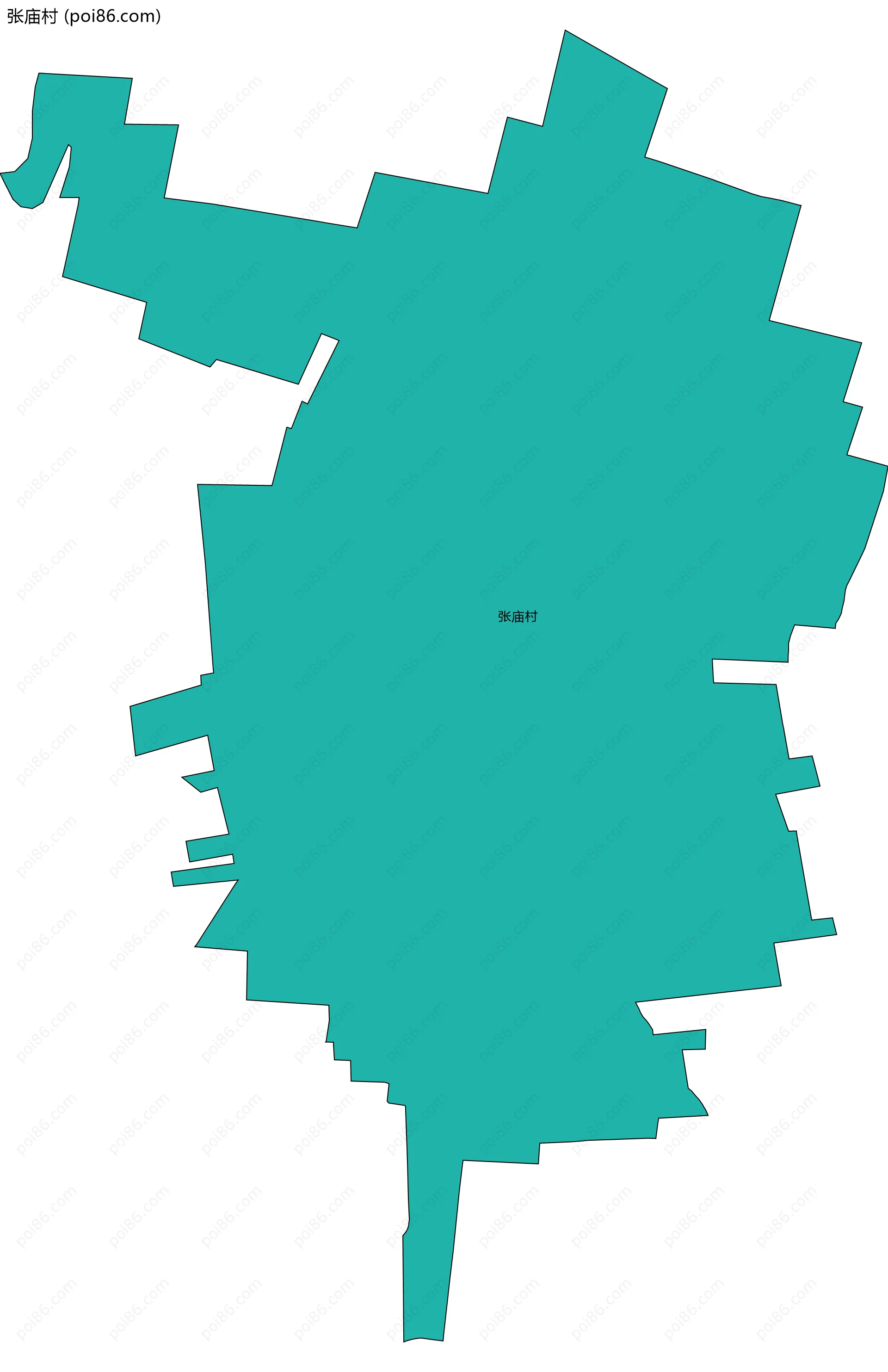 张庙村边界地图
