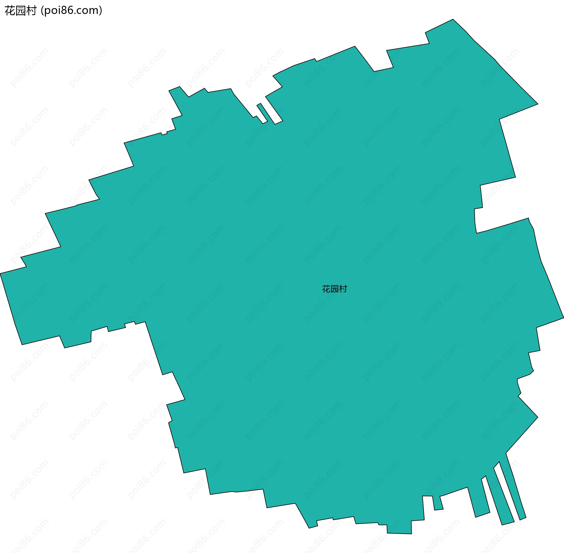 花园村边界地图