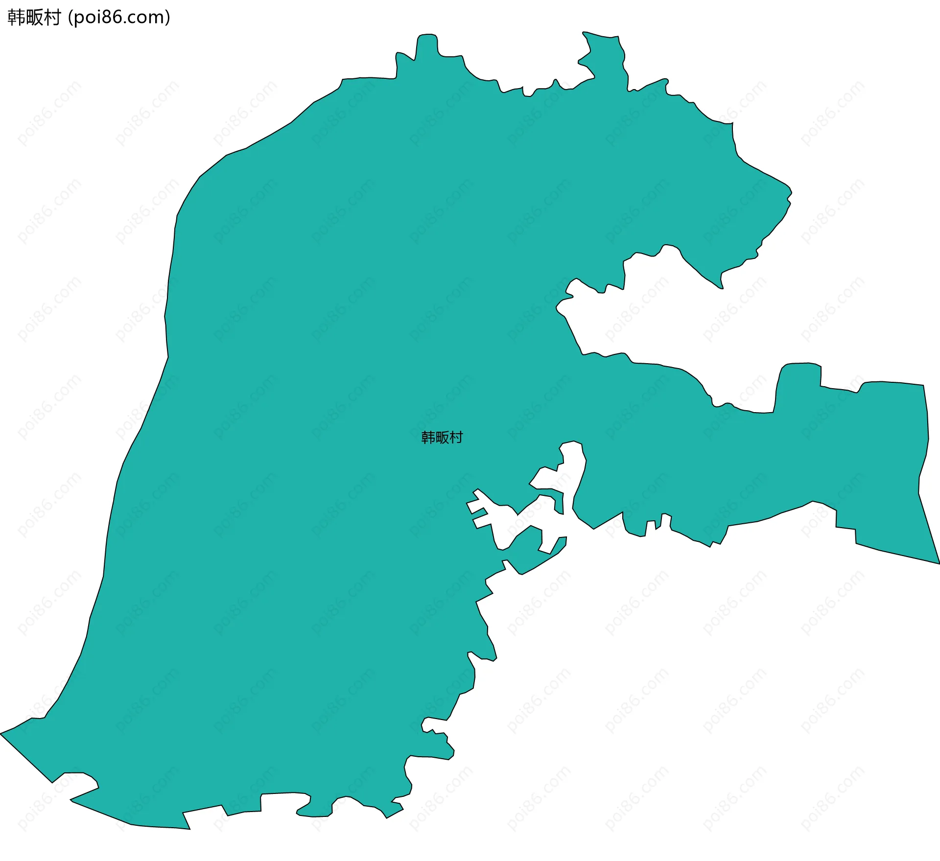 韩畈村边界地图