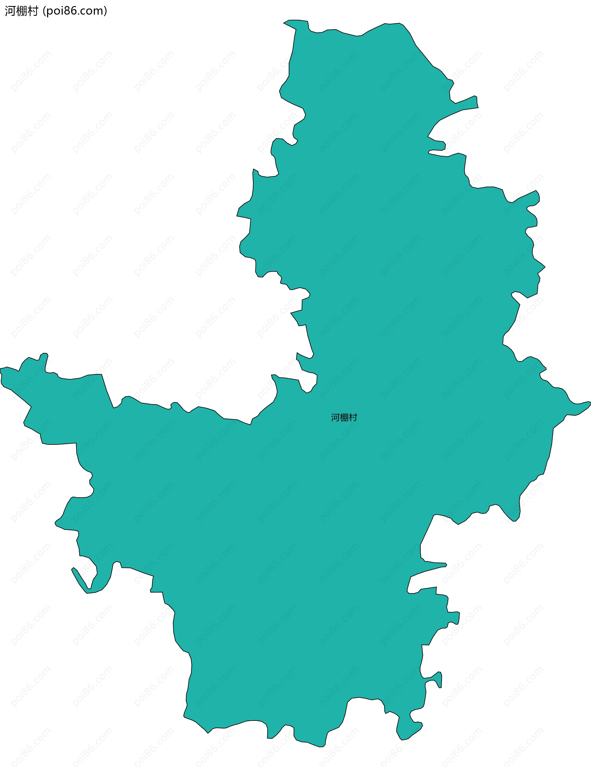 河棚村边界地图