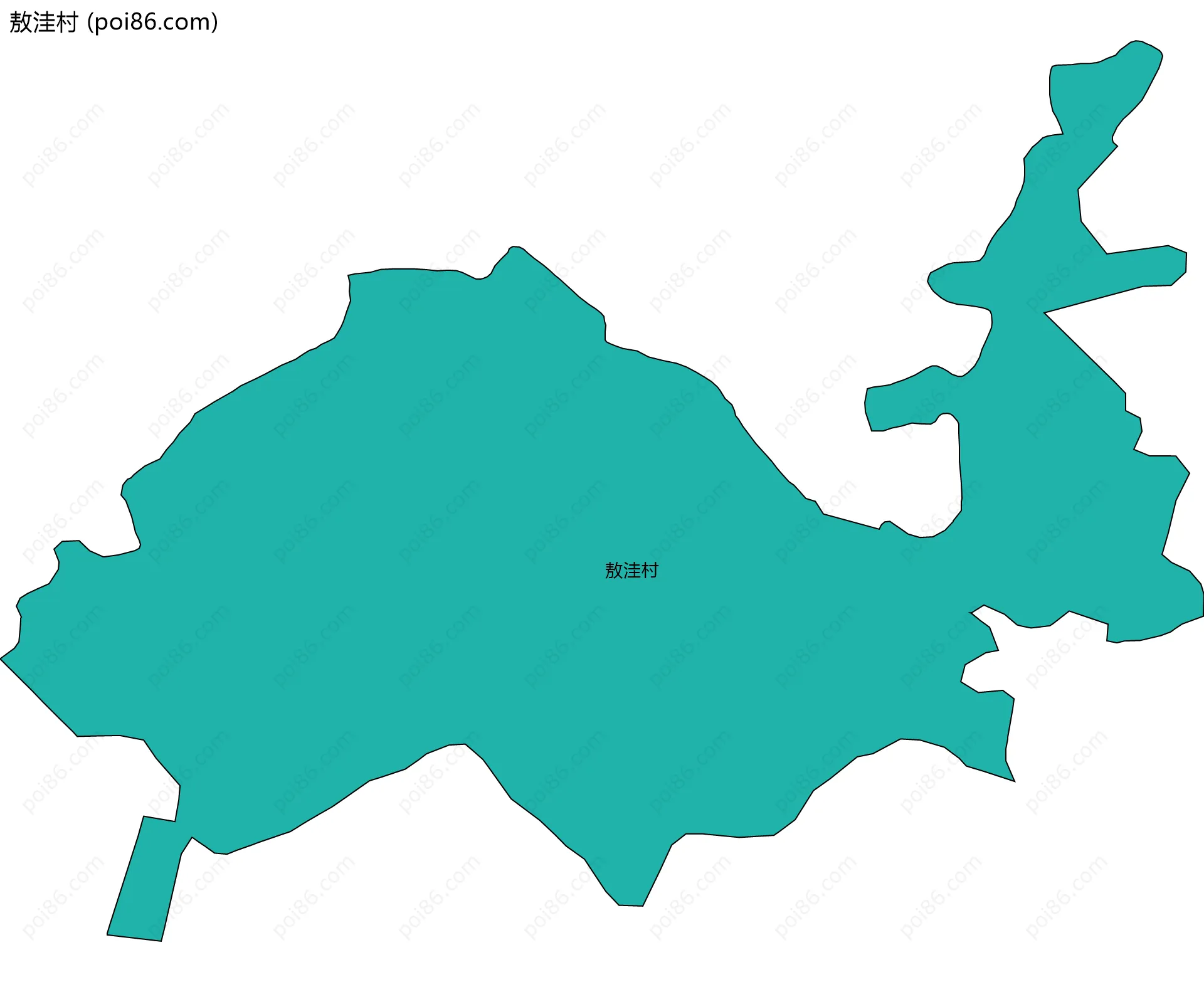 敖洼村边界地图