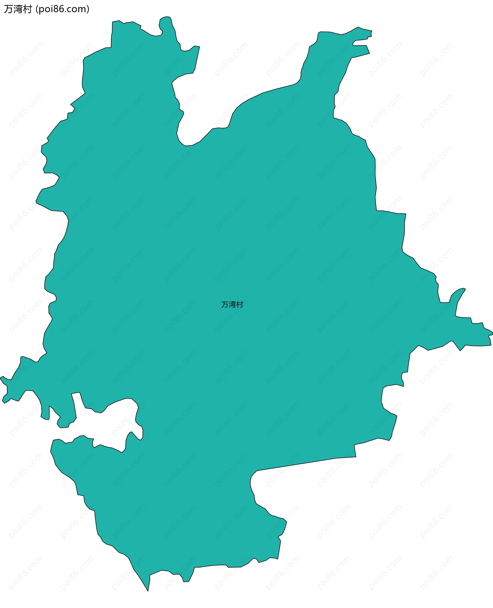 万湾村边界地图