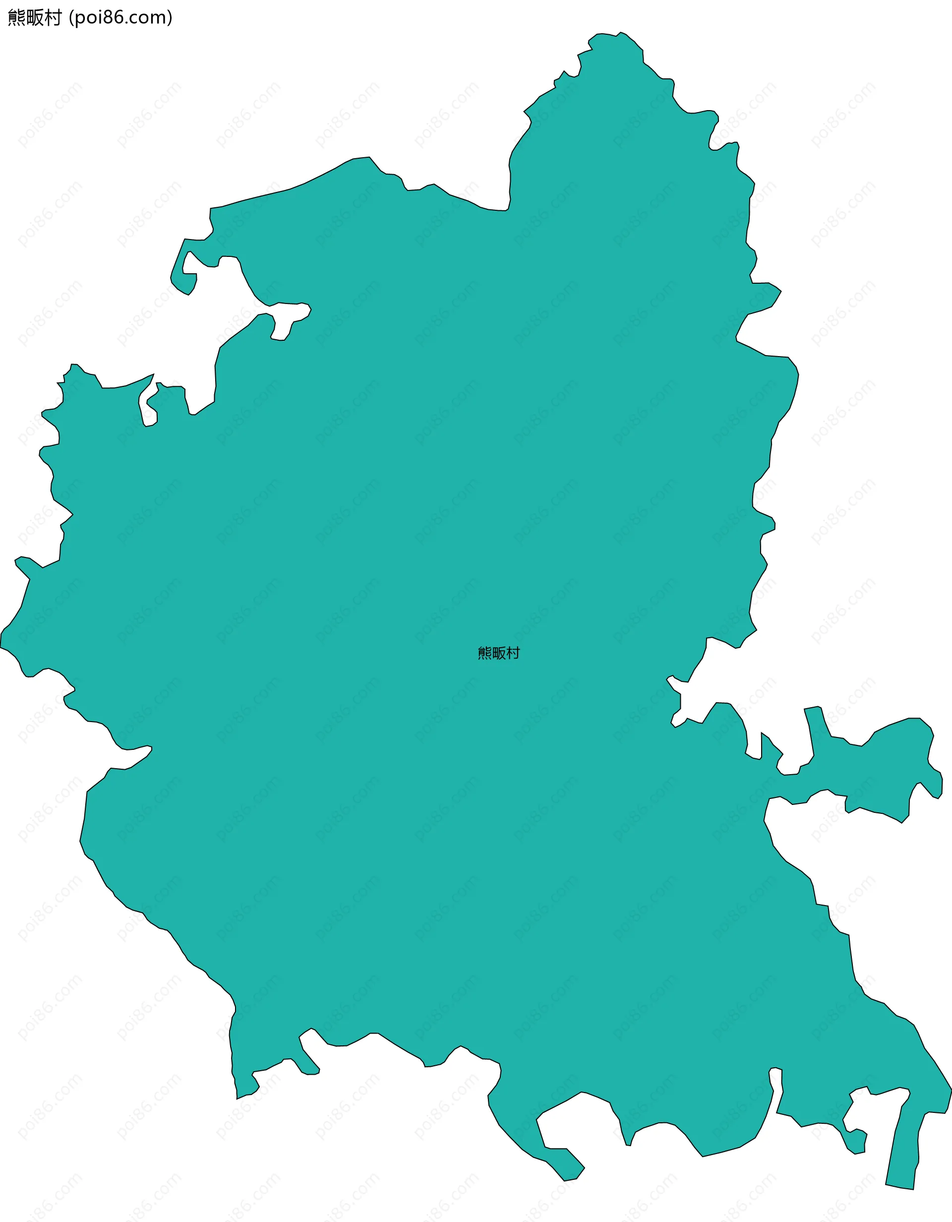 熊畈村边界地图