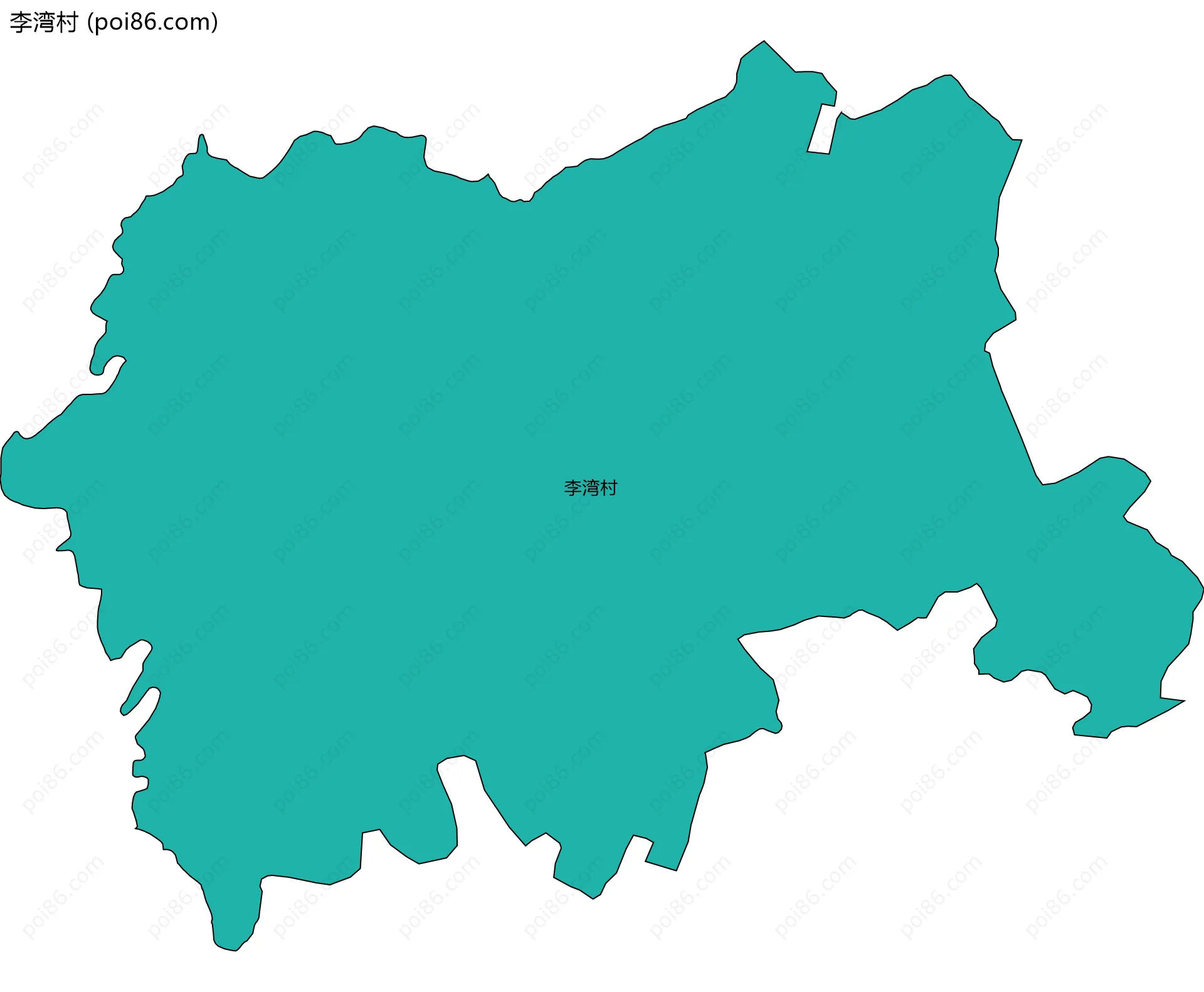 李湾村边界地图