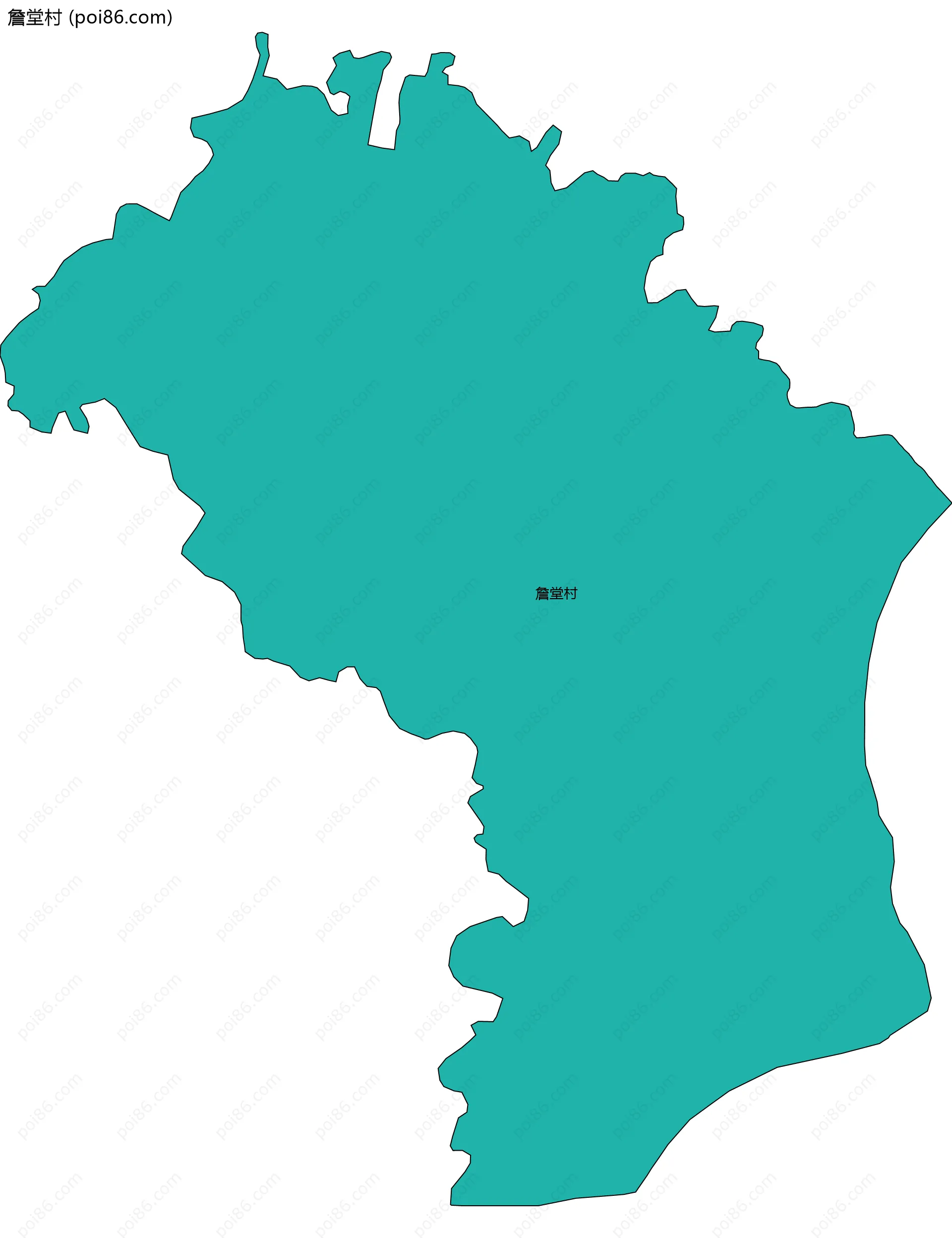 詹堂村边界地图