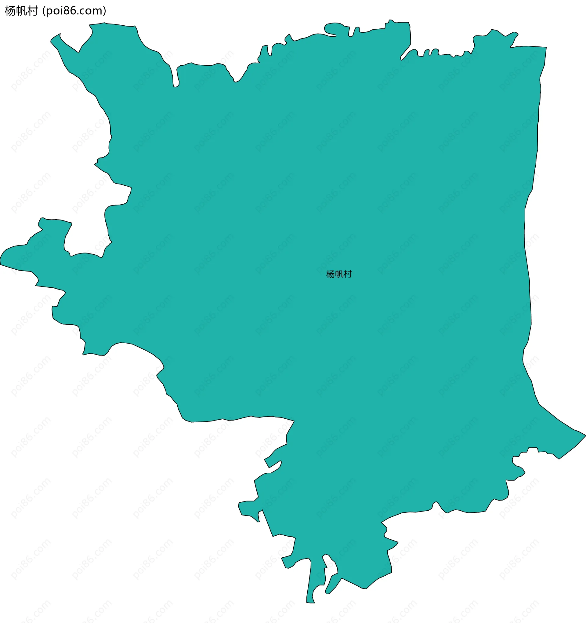 杨帆村边界地图