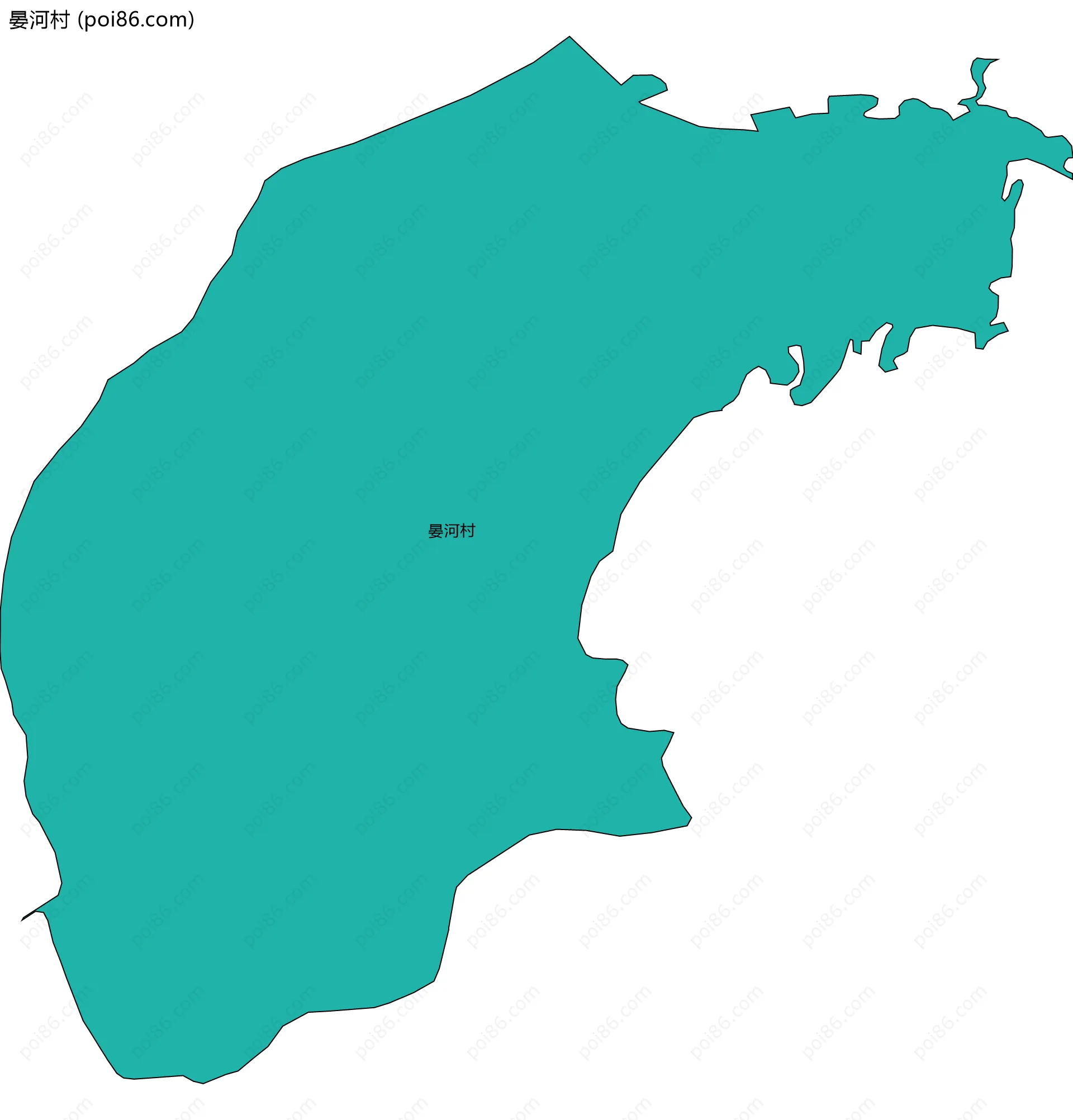 晏河村边界地图