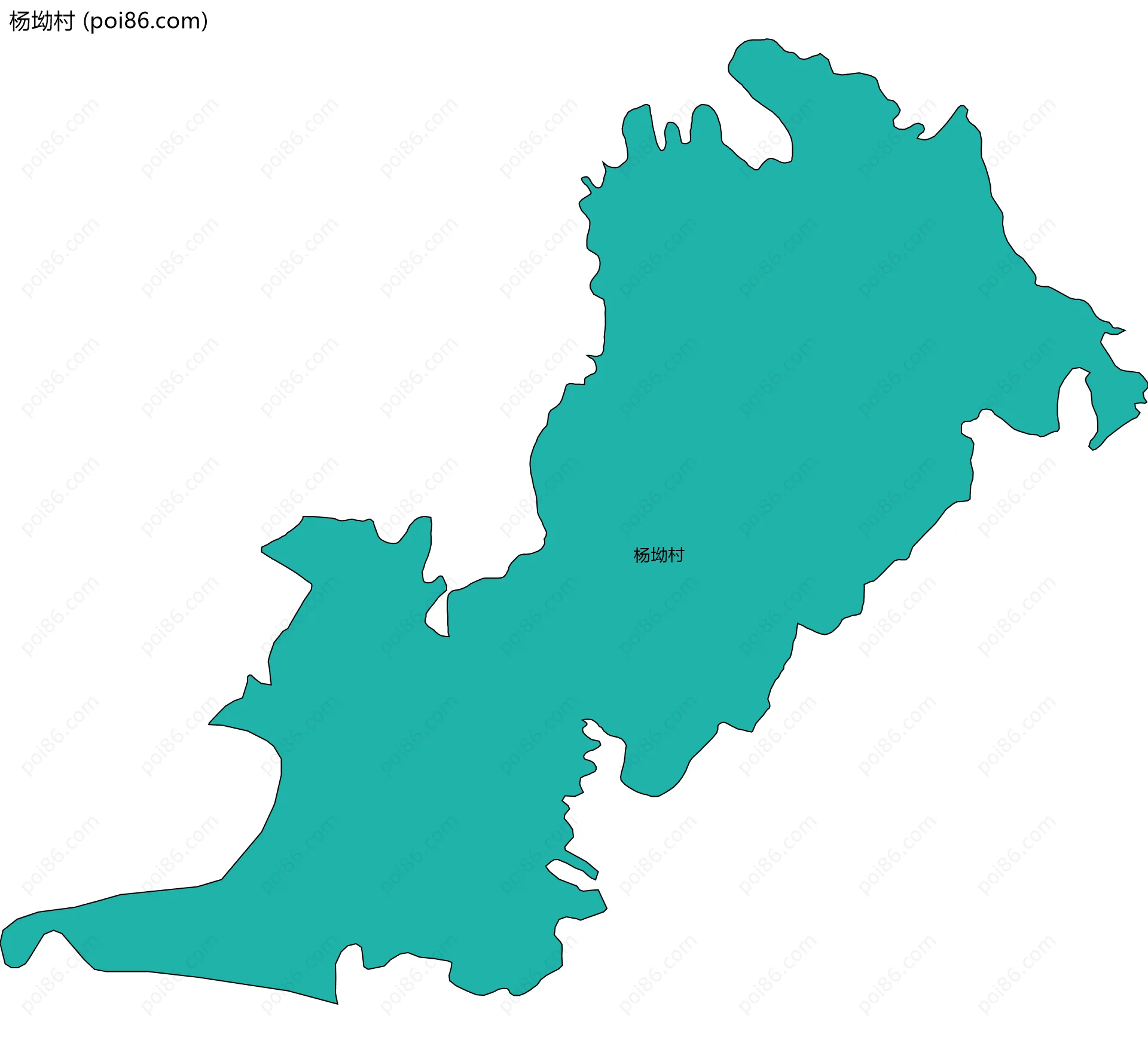 杨坳村边界地图