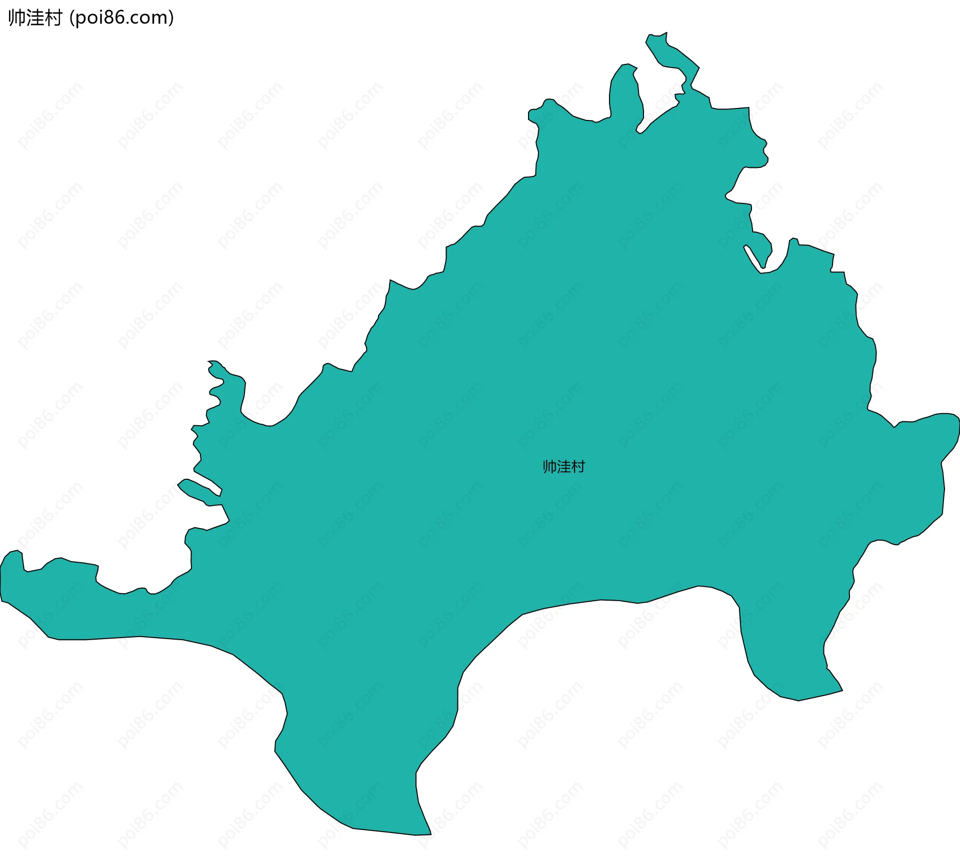 帅洼村边界地图