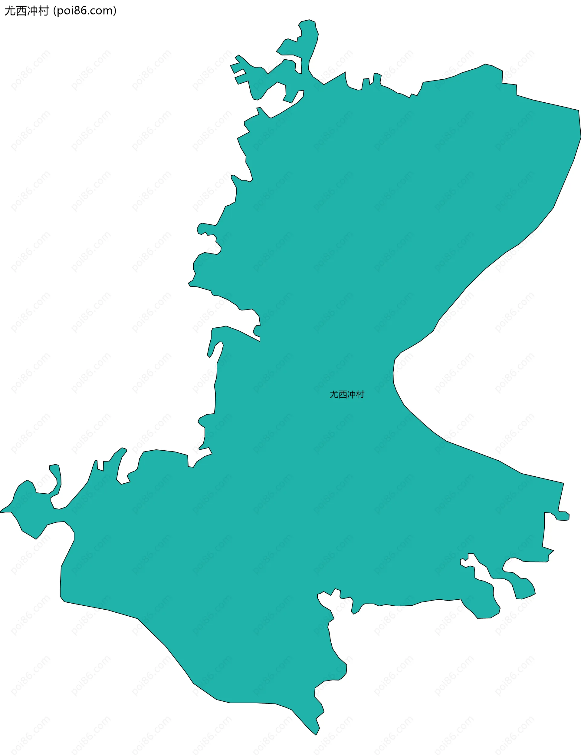 尤西冲村边界地图