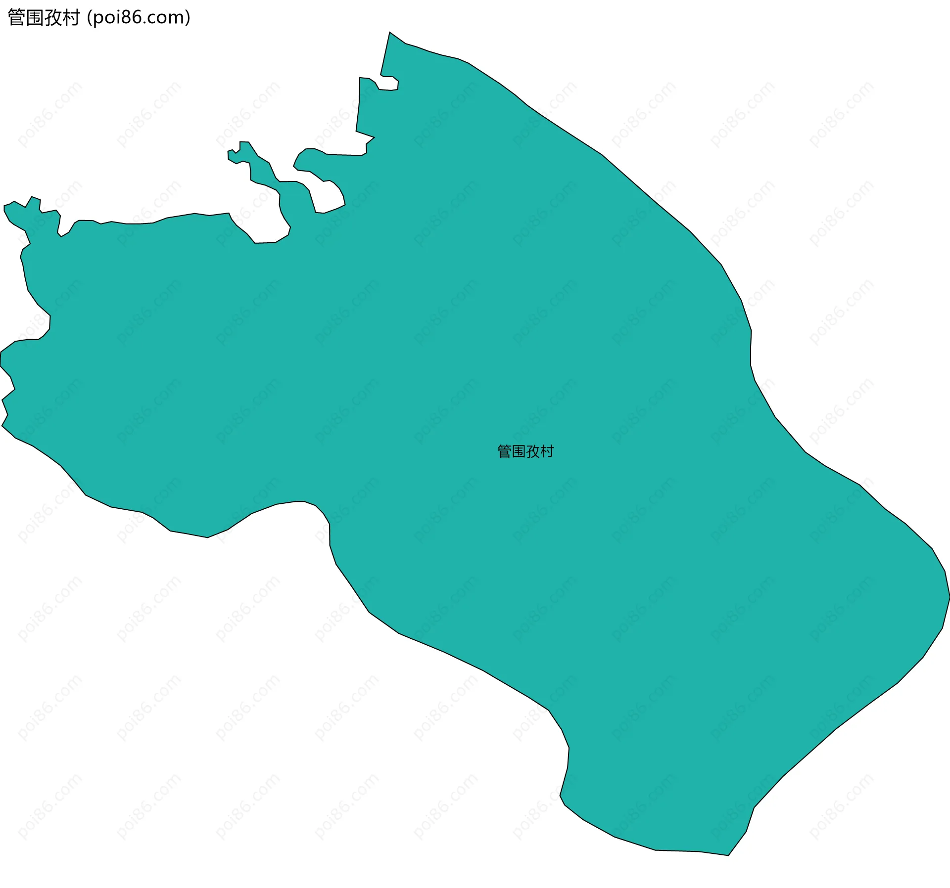 管围孜村边界地图