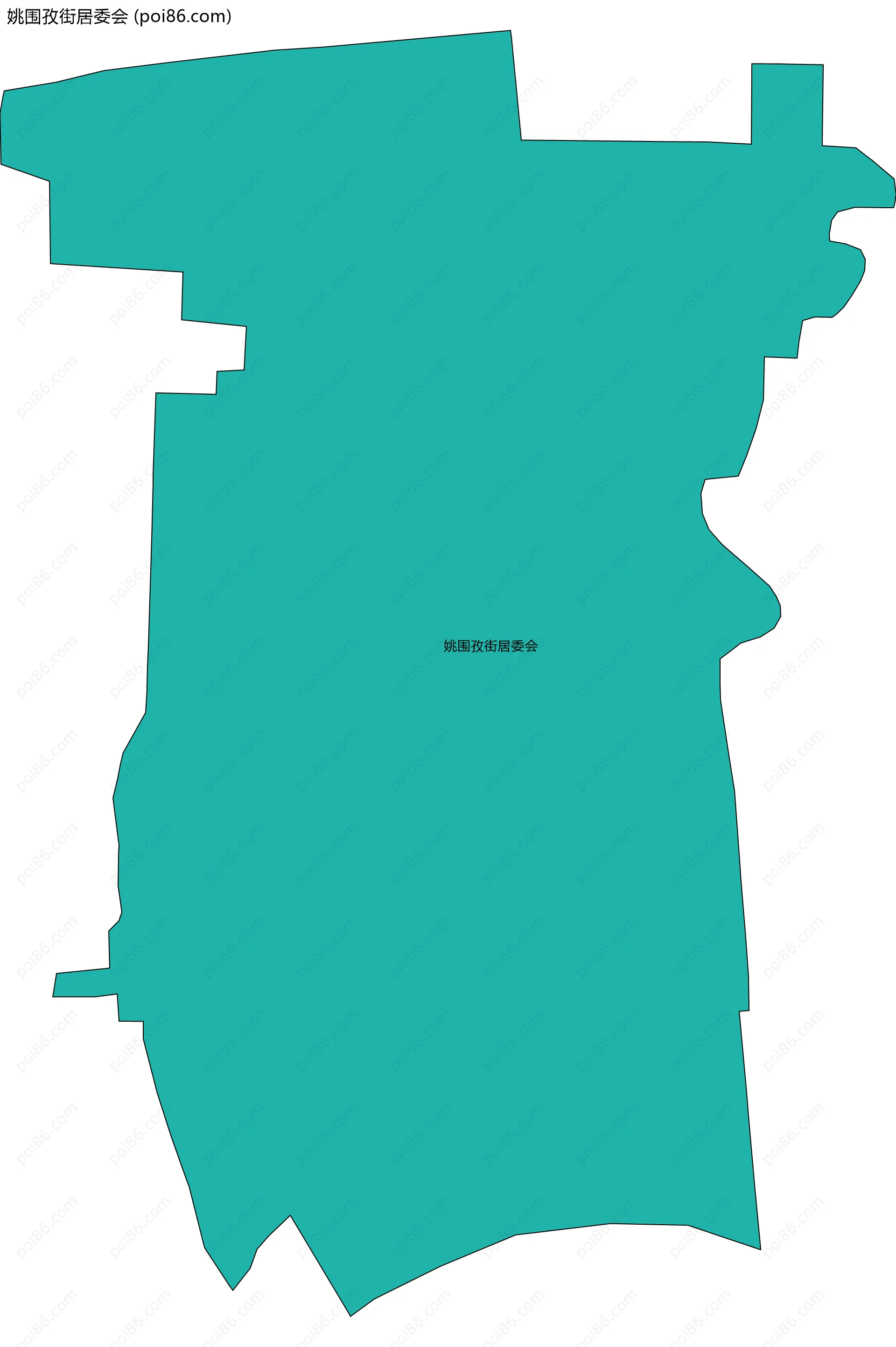 姚围孜街居委会边界地图