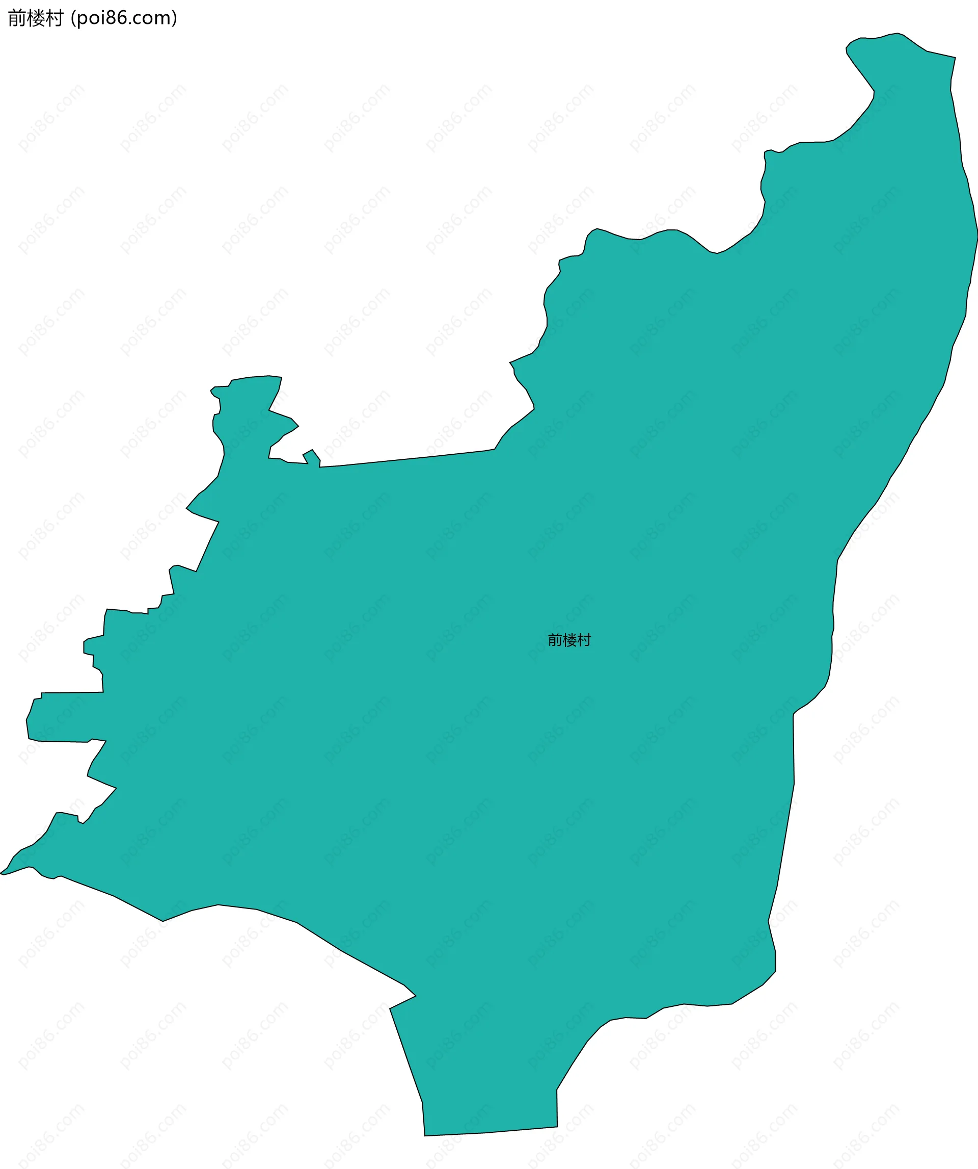 前楼村边界地图