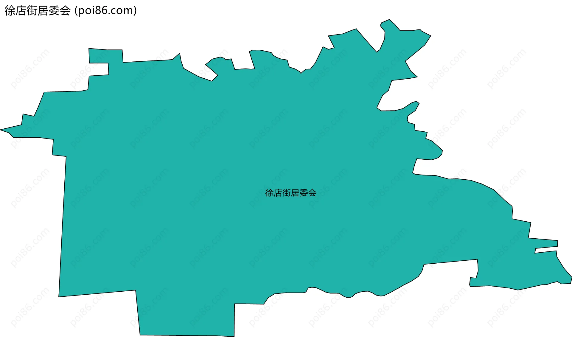 徐店街居委会边界地图