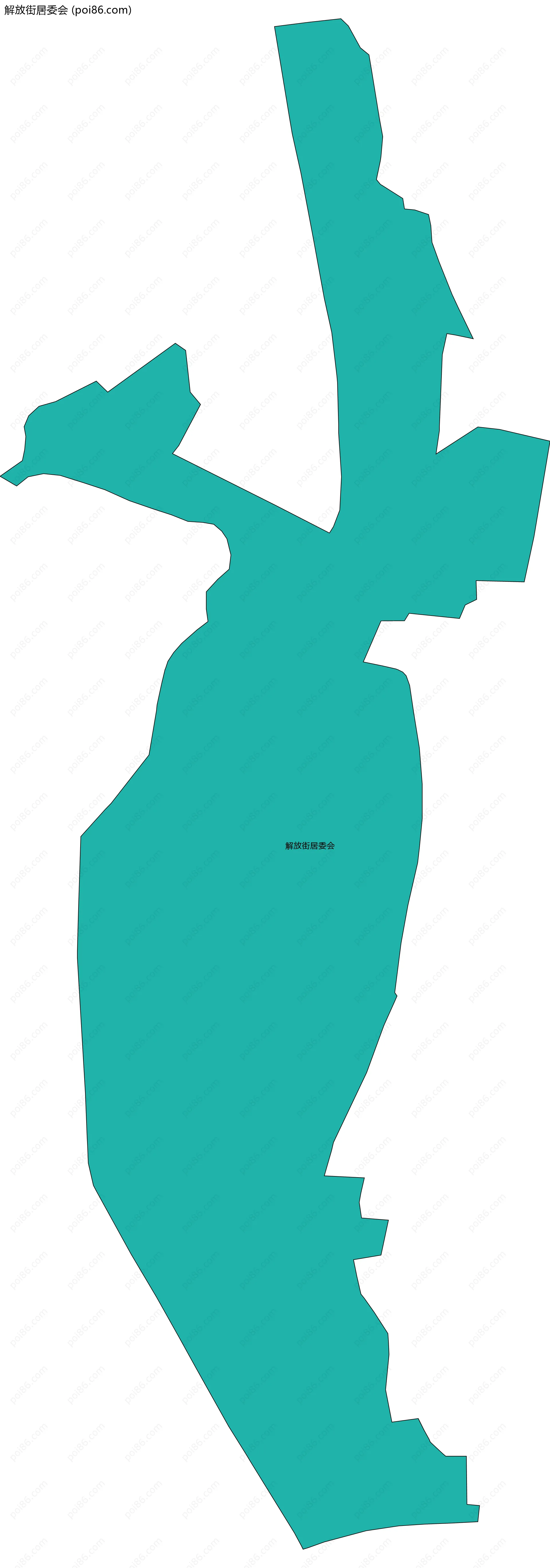 解放街居委会边界地图