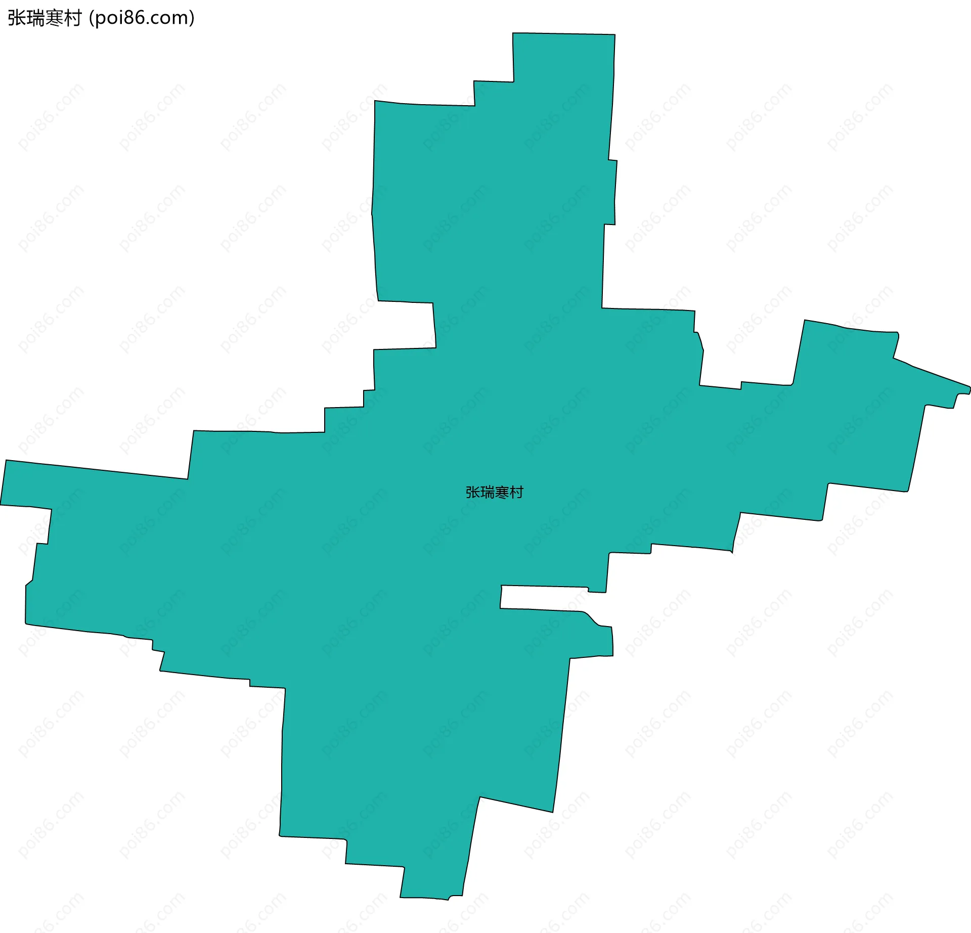 张瑞寒村边界地图
